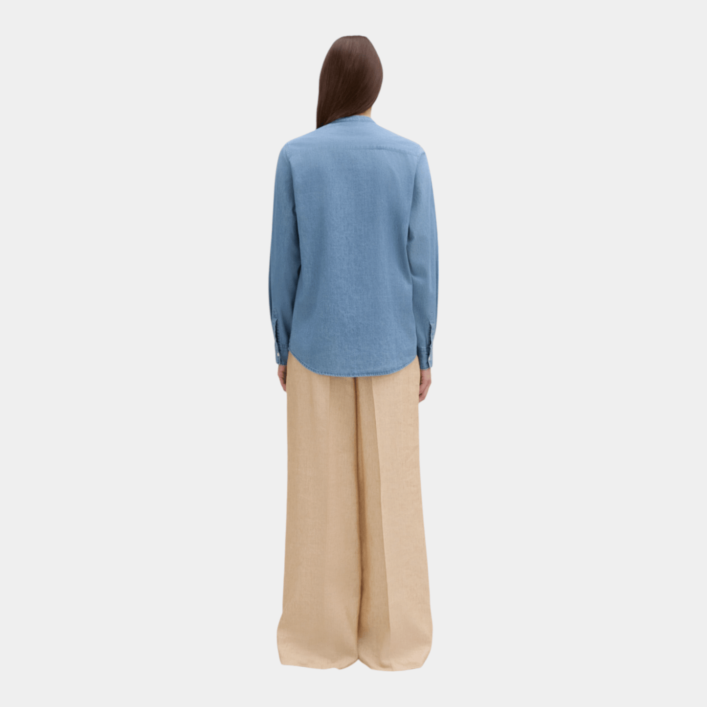 ASPESI Aspesi Camicia coreana in denim - Blu chiaro - Hubert Humangoods