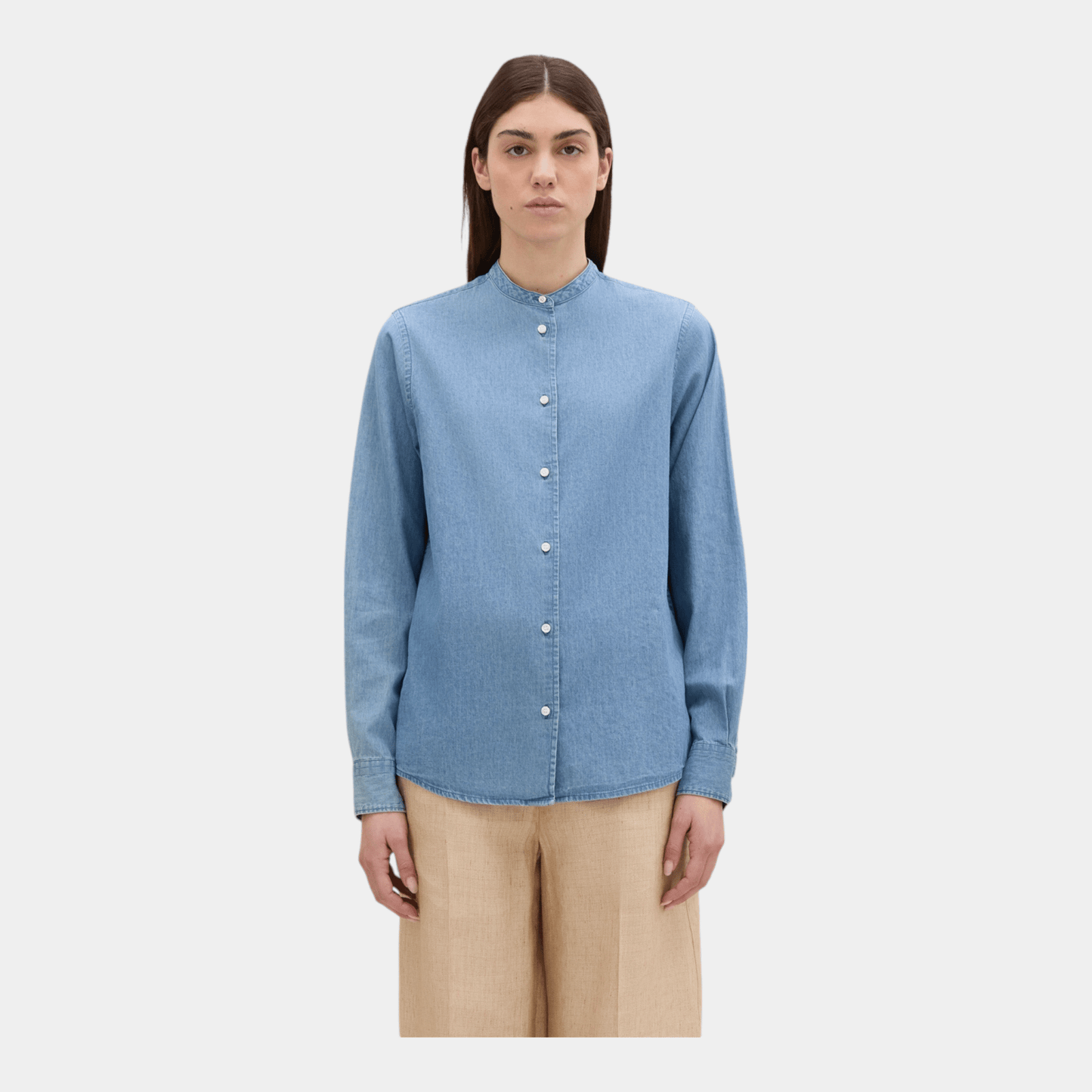 ASPESI Aspesi Camicia coreana in denim - Blu chiaro - Hubert Humangoods