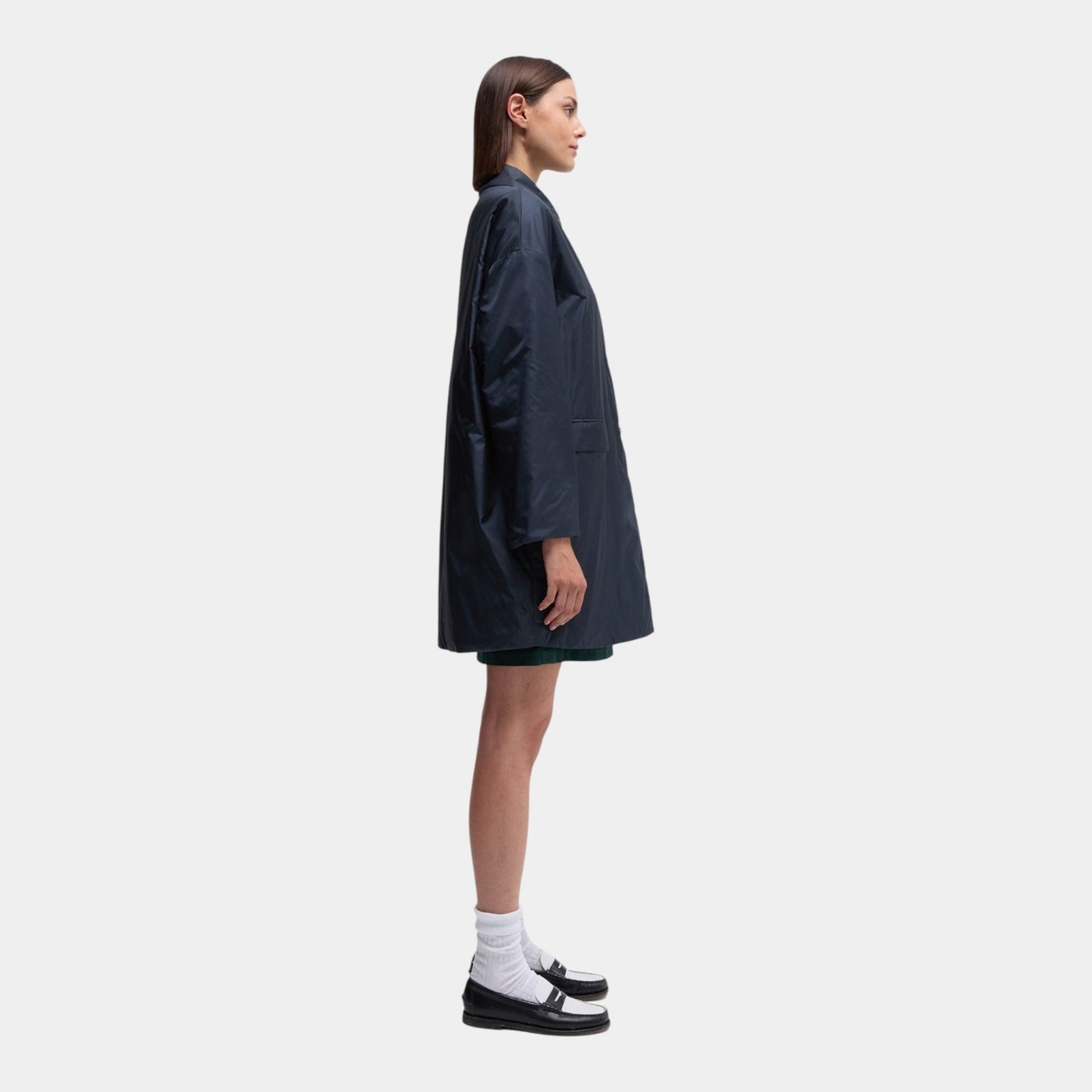 ASPESI Aspesi Cappotto Teena in nylon - Blu - Hubert Humangoods