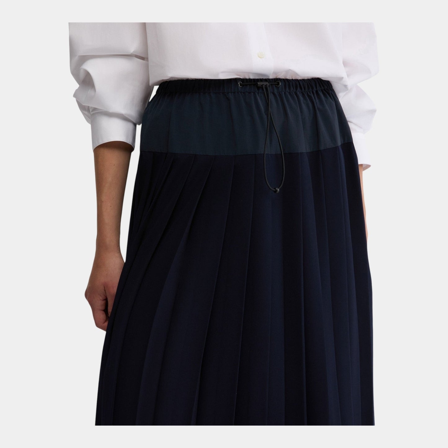 ASPESI Aspesi Gonna longuette in raso a pieghe - Blu - Hubert Humangoods