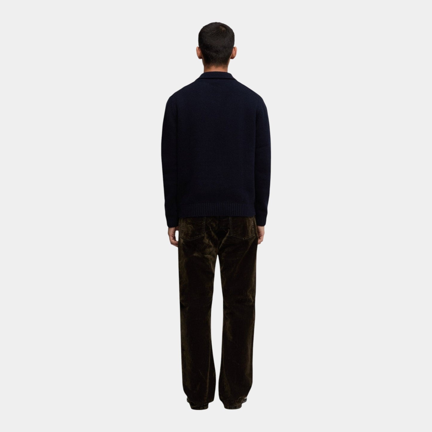 ASPESI Aspesi Maglia con collo in lana - Blu - Hubert Humangoods
