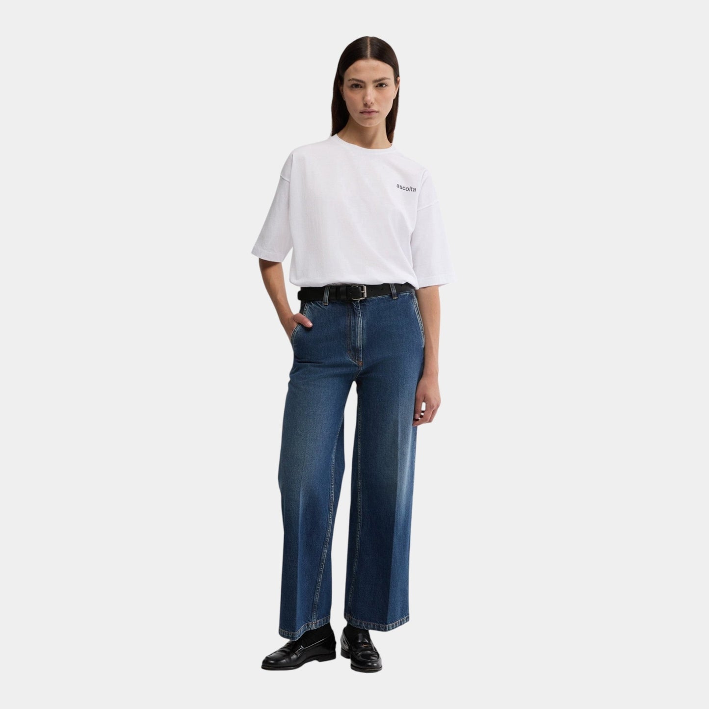 ASPESI Aspesi Tee shirt ascolta - Bianco - Hubert Humangoods