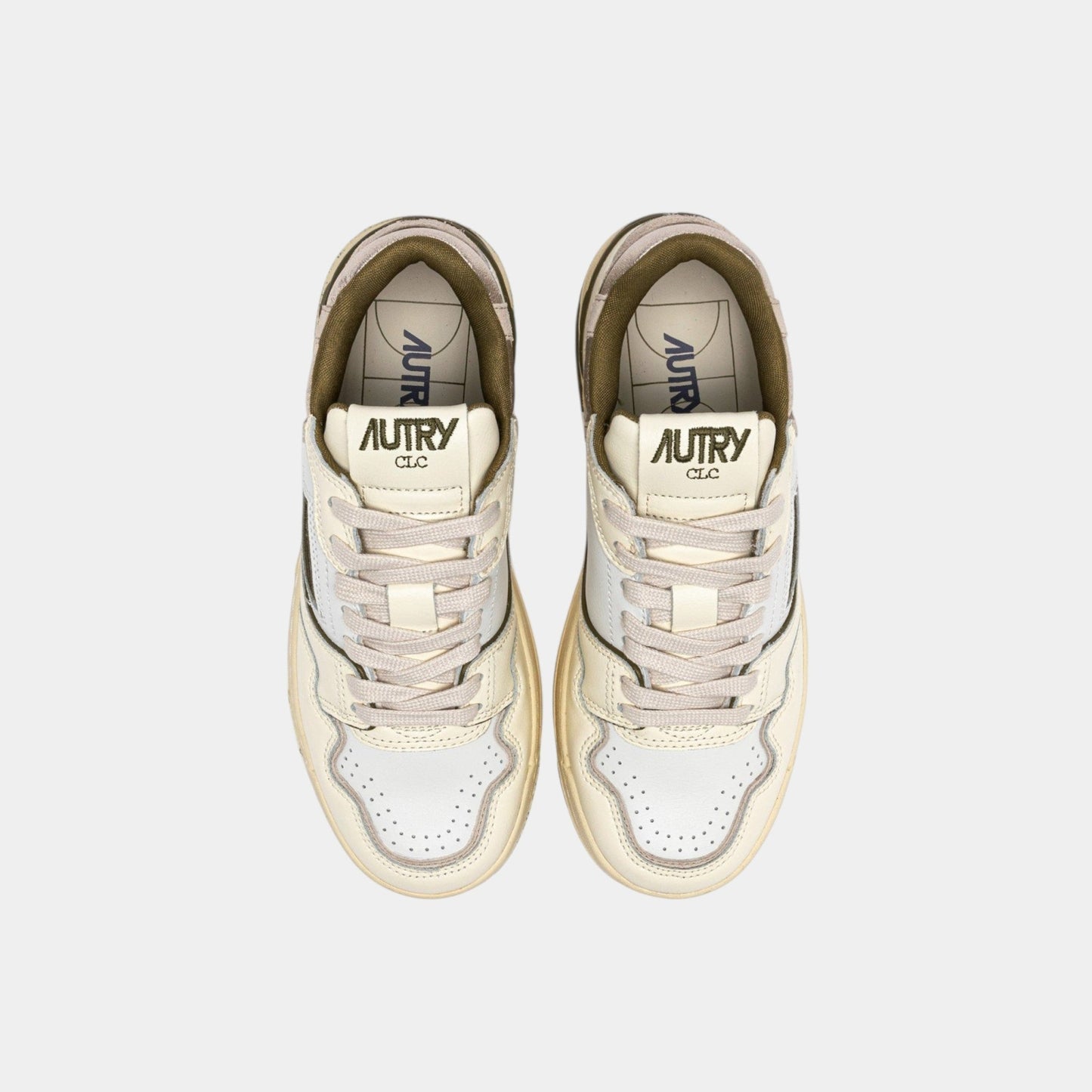 AUTRY Autry Sneakers Clc in pelle - Avorio/Verde - Hubert Humangoods