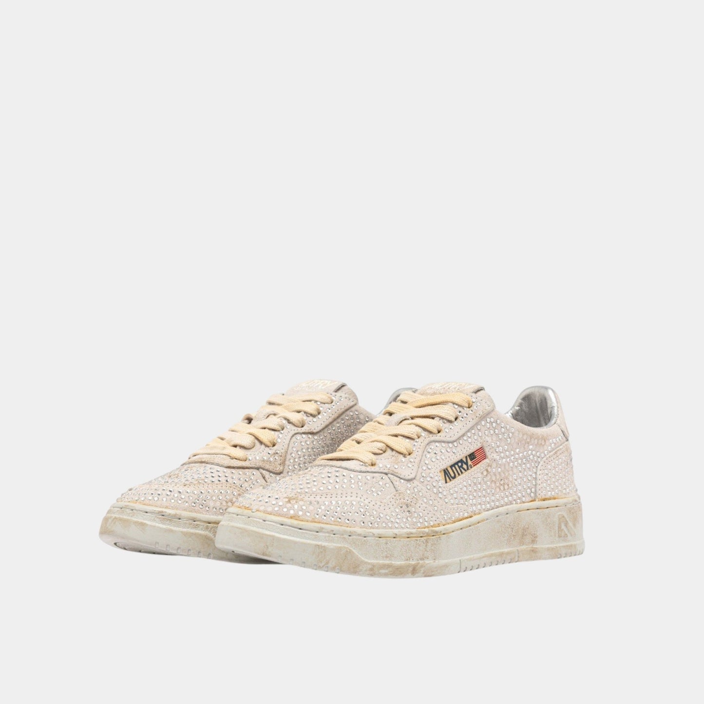 AUTRY Autry Sneakers Medalist Crystal micro strass - Bianco - Hubert Humangoods