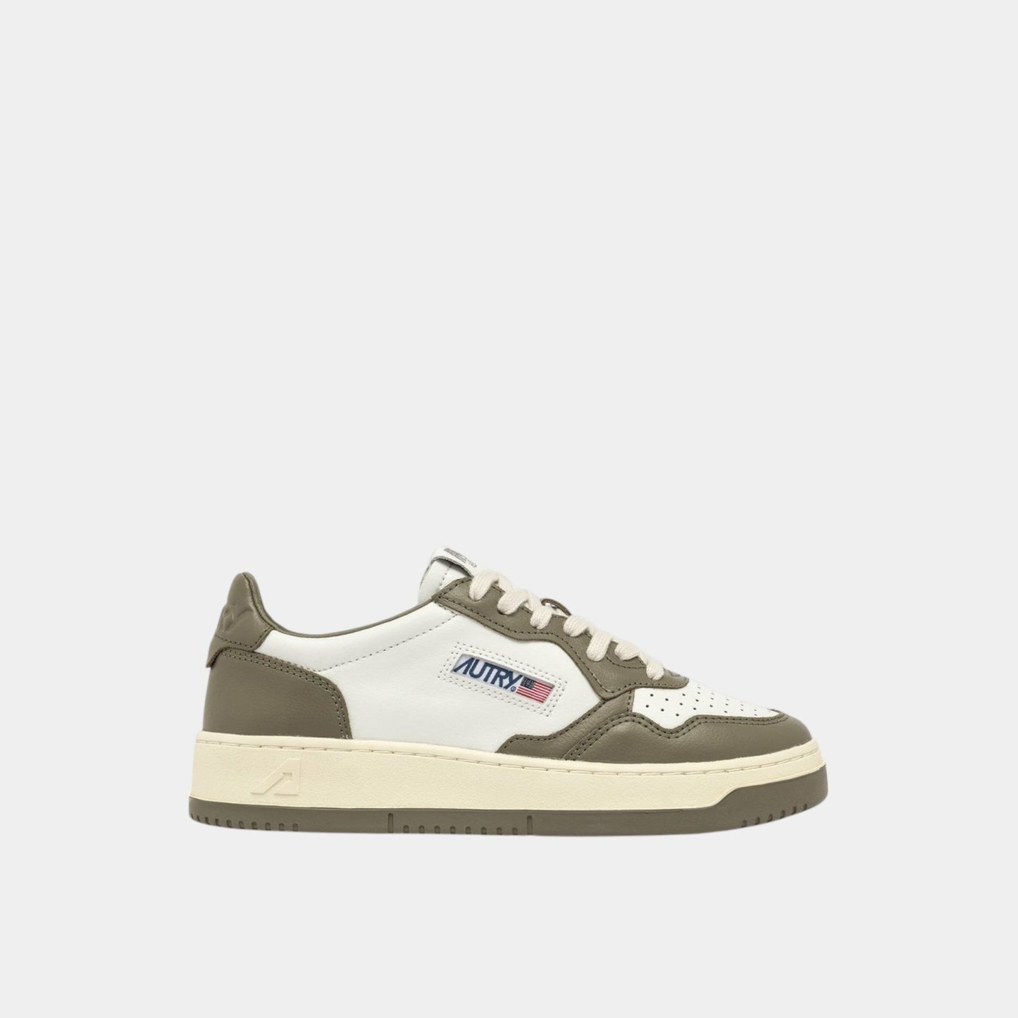 AUTRY Autry Sneakers Medalist in pelle - Bianco/Militare - Hubert Humangoods