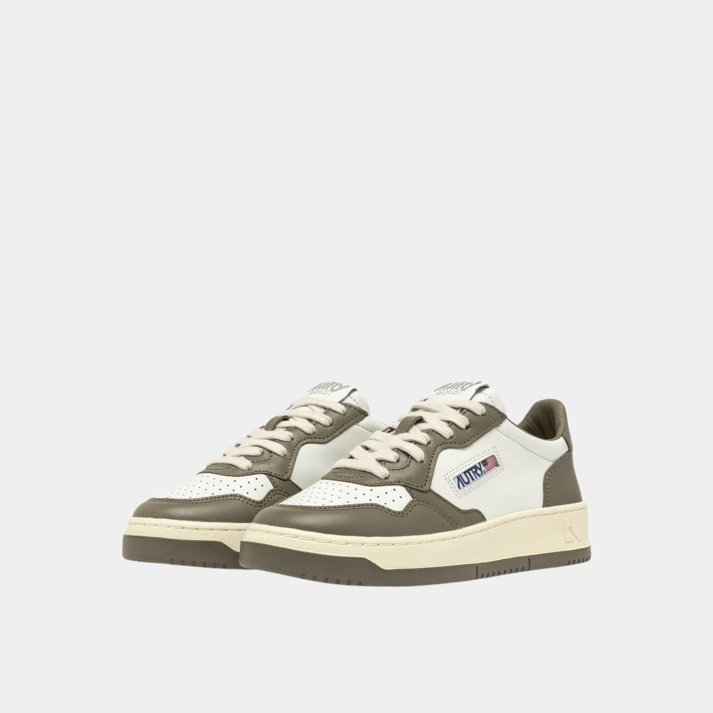 AUTRY Autry Sneakers Medalist in pelle - Bianco/Militare - Hubert Humangoods