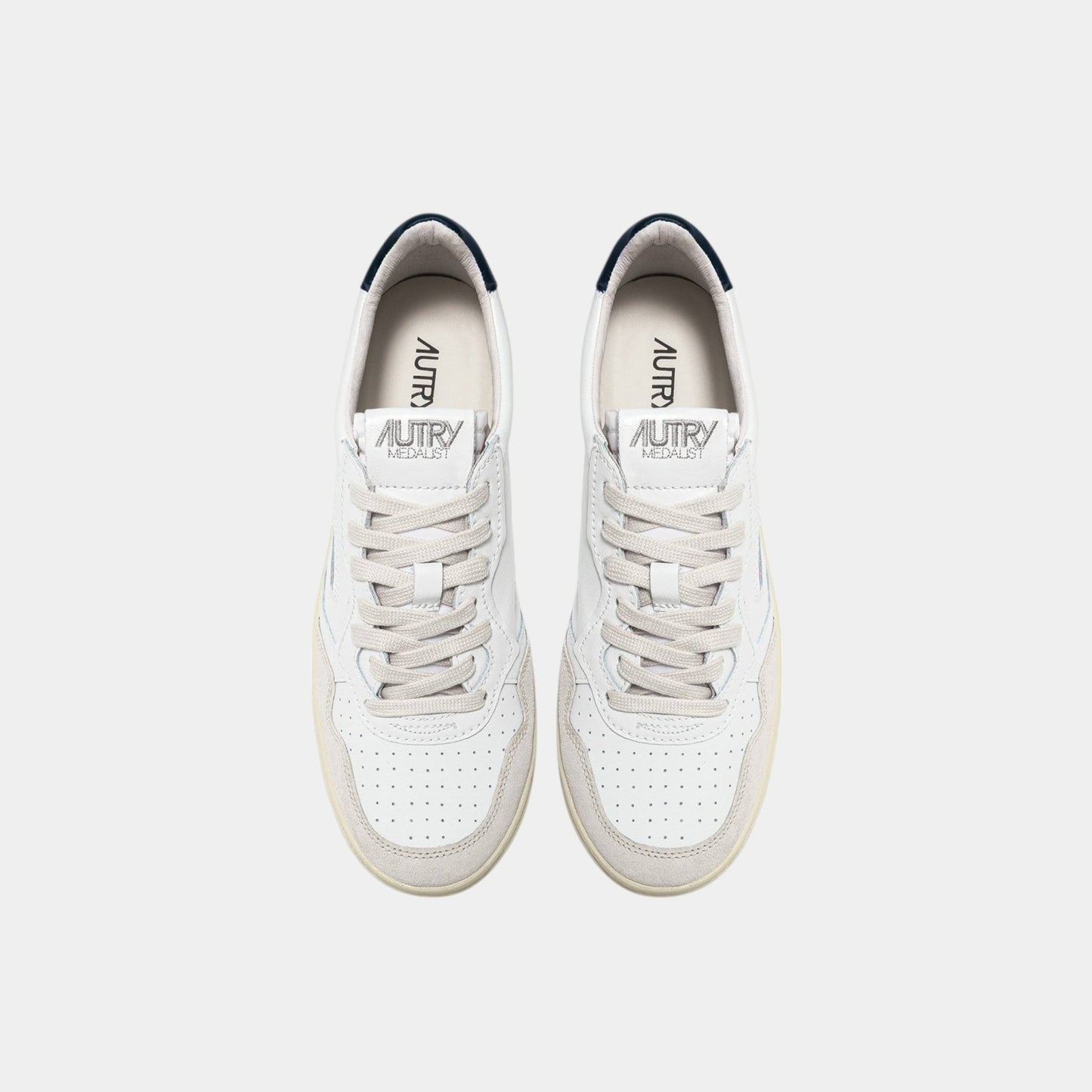 AUTRY Autry Sneakers Medalist in pelle e sude - Bianco/Blu - Hubert Humangoods