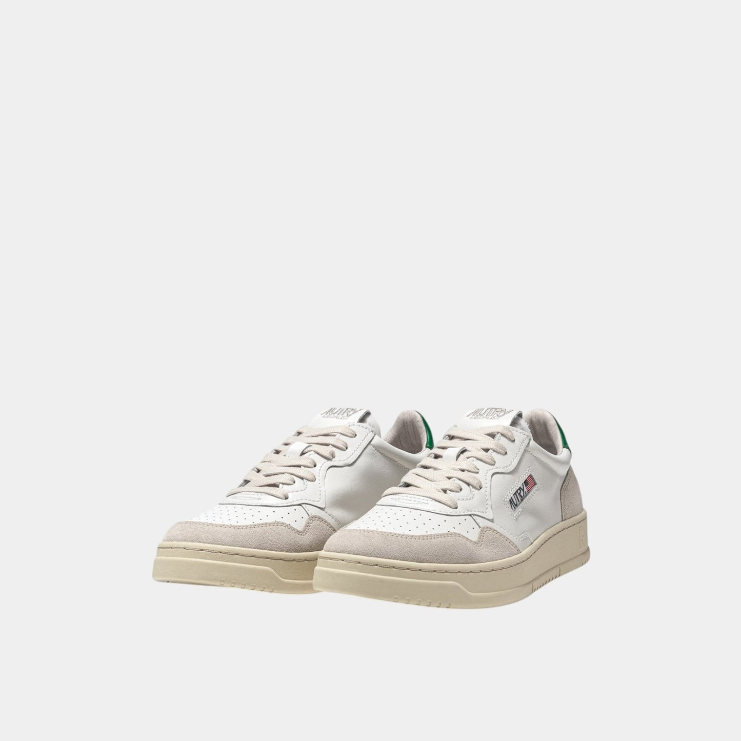 AUTRY Autry Sneakers Medalist in pelle e suede - Bianco/Verde - Hubert Humangoods