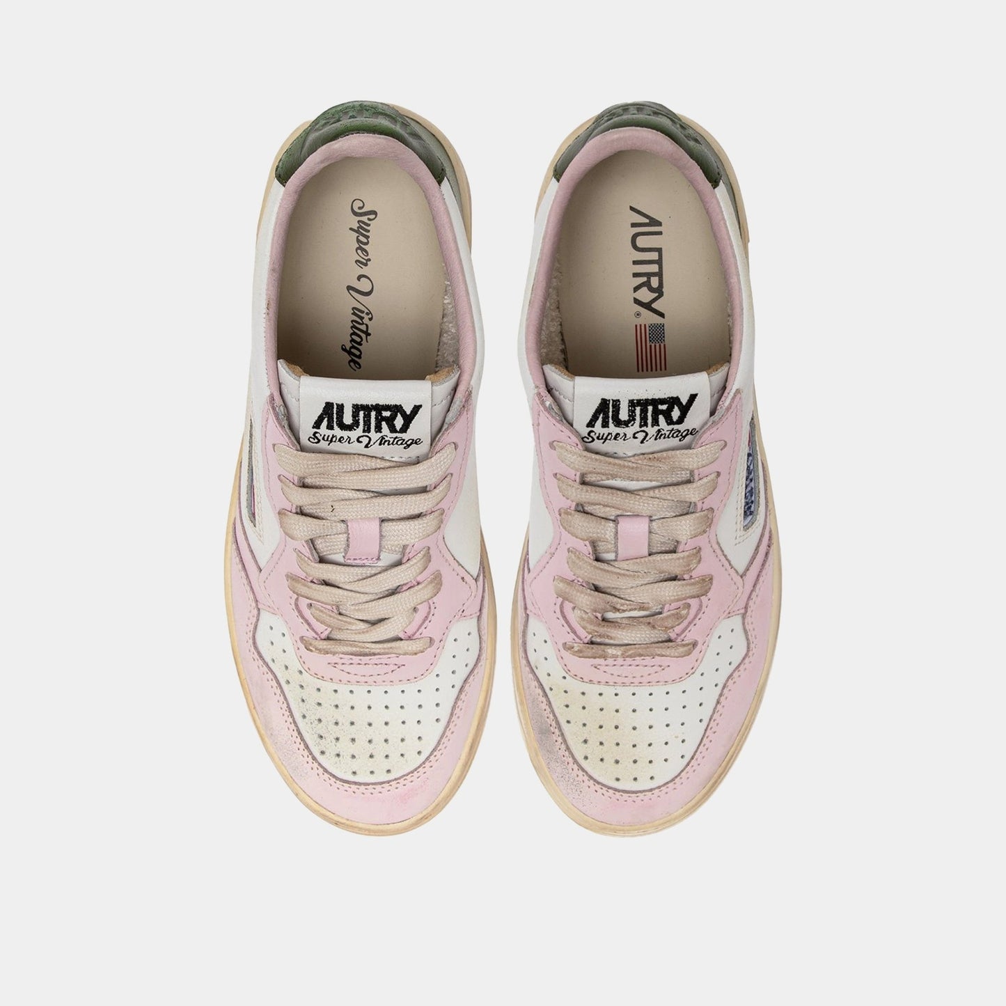AUTRY Autry Sneakers Medalist Super Vintage - Rosa/Verde - Hubert Humangoods