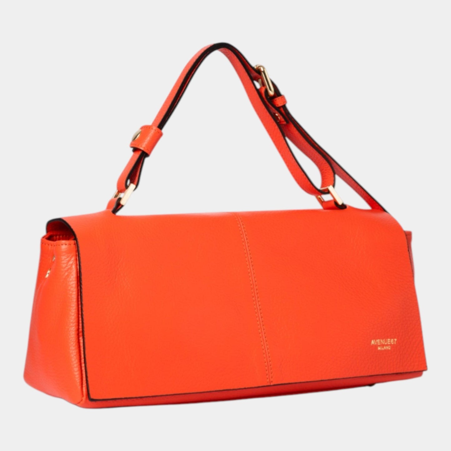 AVENUE 67 Avenue 67 Borsa Baguette Elettra in pelle - Corallo - Hubert Humangoods