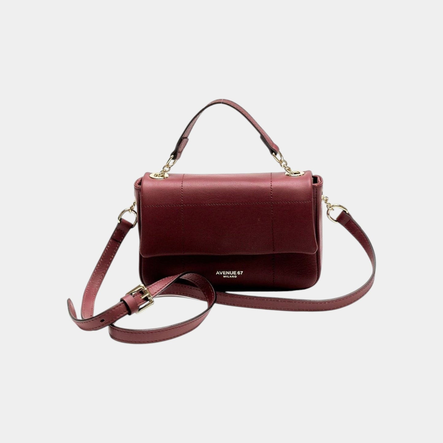 AVENUE 67 Avenue 67 Borsa Smooth in pelle - Bordeau - Hubert Humangoods