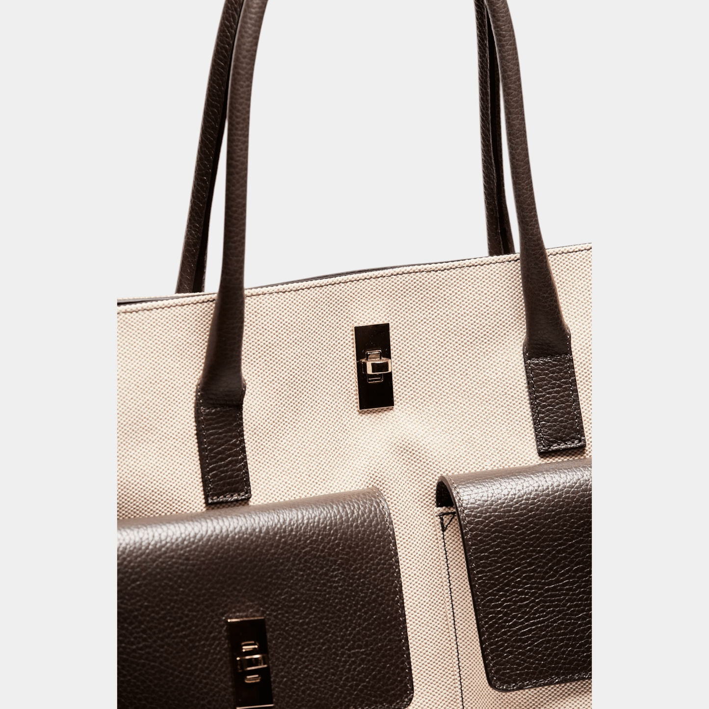 AVENUE 67 Avenue 67 Borsa Soledad in pelle e canvas - Naturale/Marrone - Hubert Humangoods