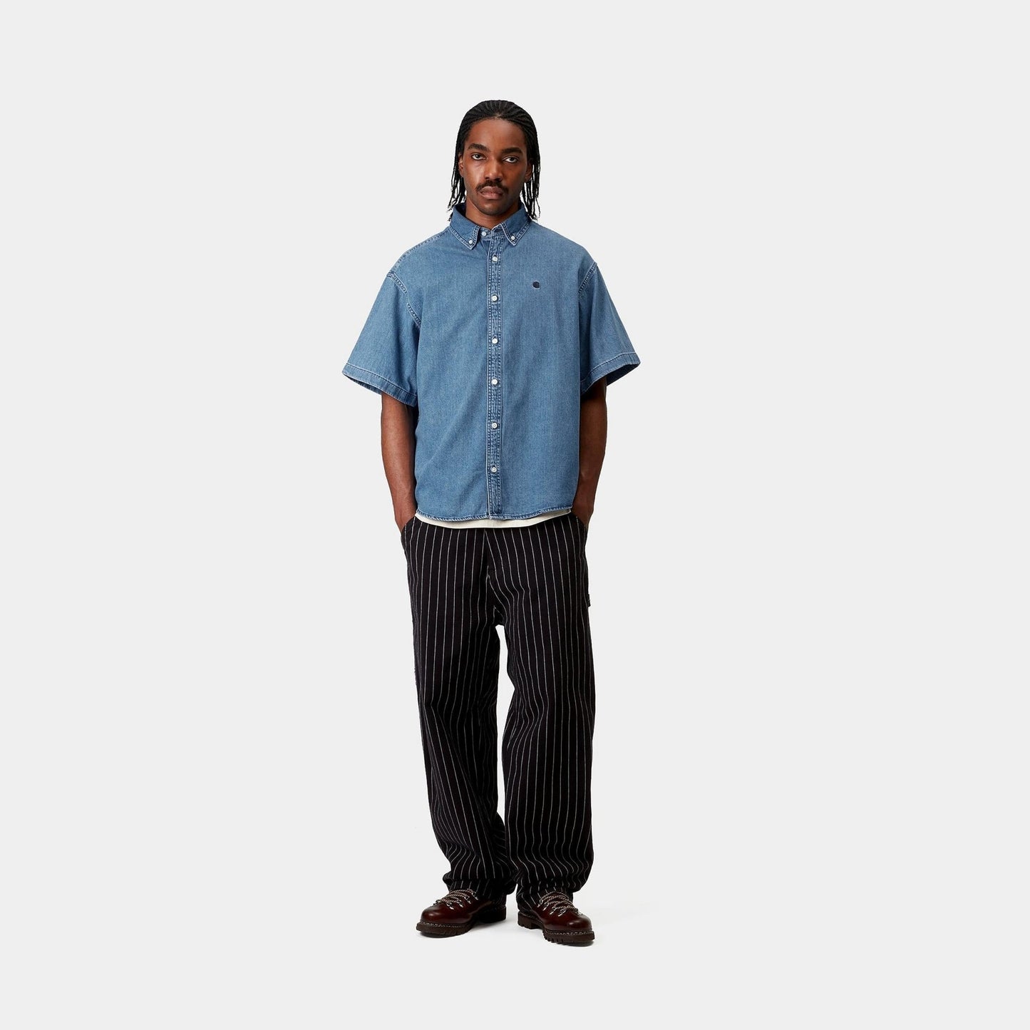CARHARTT WIP Carhartt Wip Camiciotto Lucas - Denim Medio - Hubert Humangoods