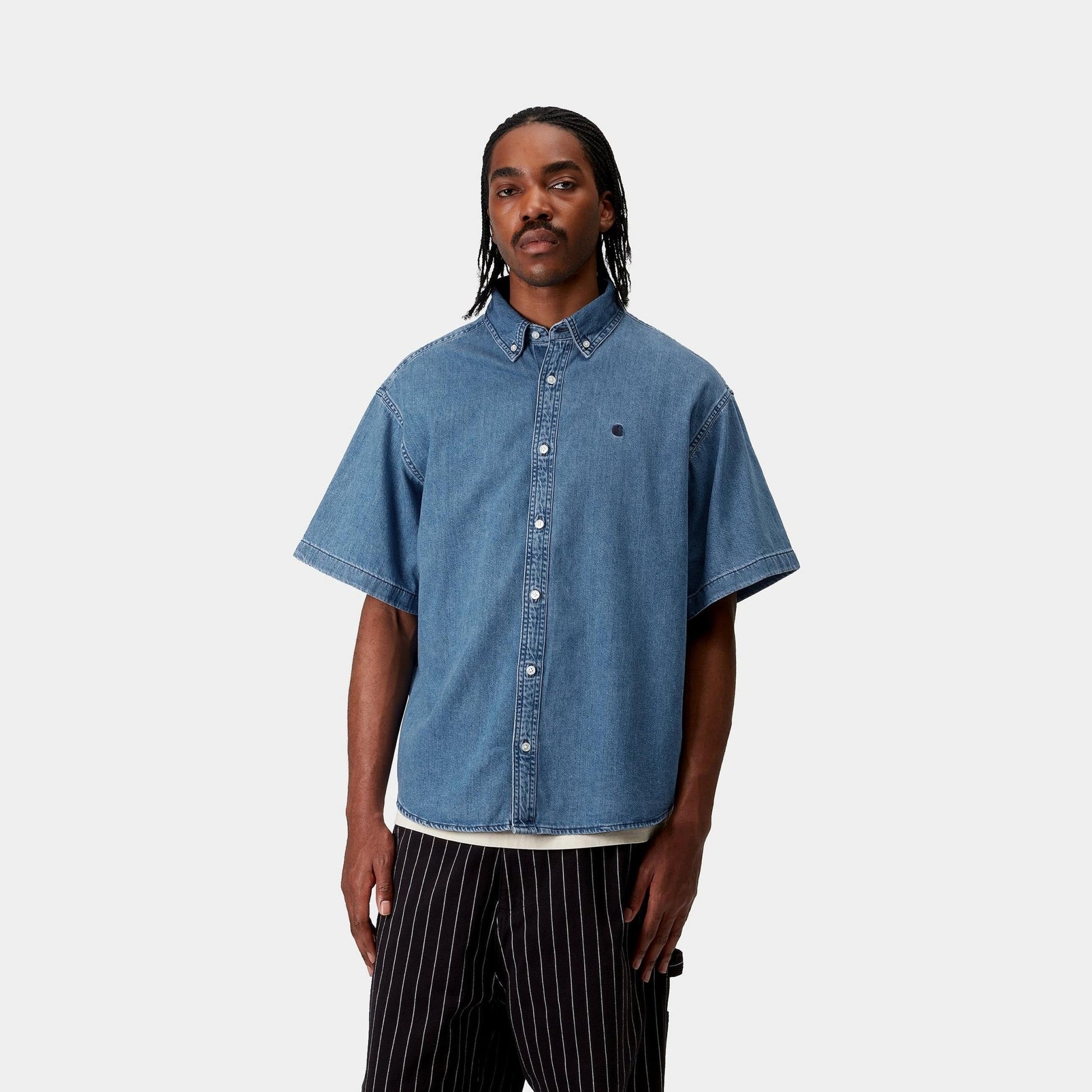 CARHARTT WIP Carhartt Wip Camiciotto Lucas - Denim Medio - Hubert Humangoods