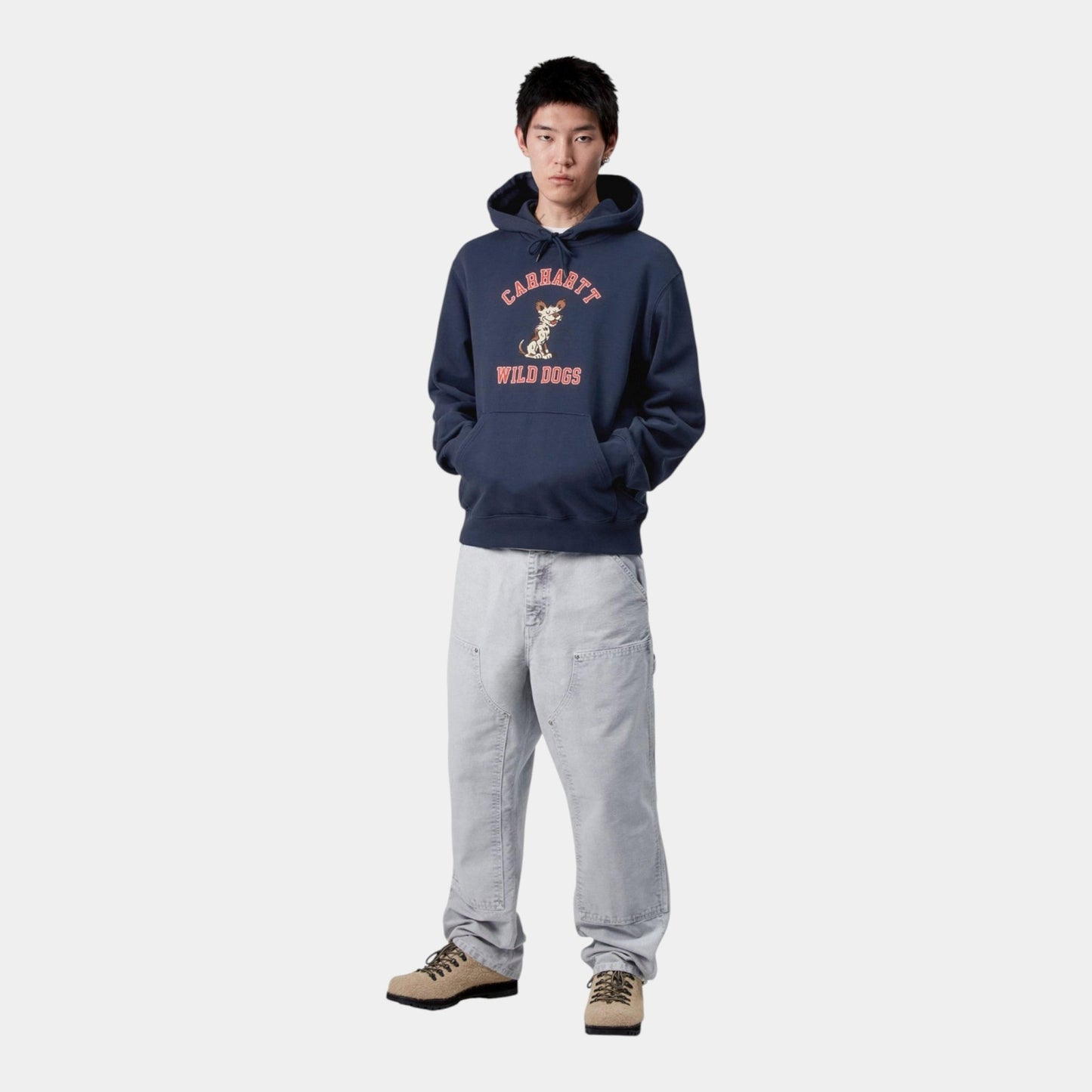 CARHARTT WIP Carhartt Wip Felpa con cappuccio Wild Dog - Blu - Hubert Humangoods