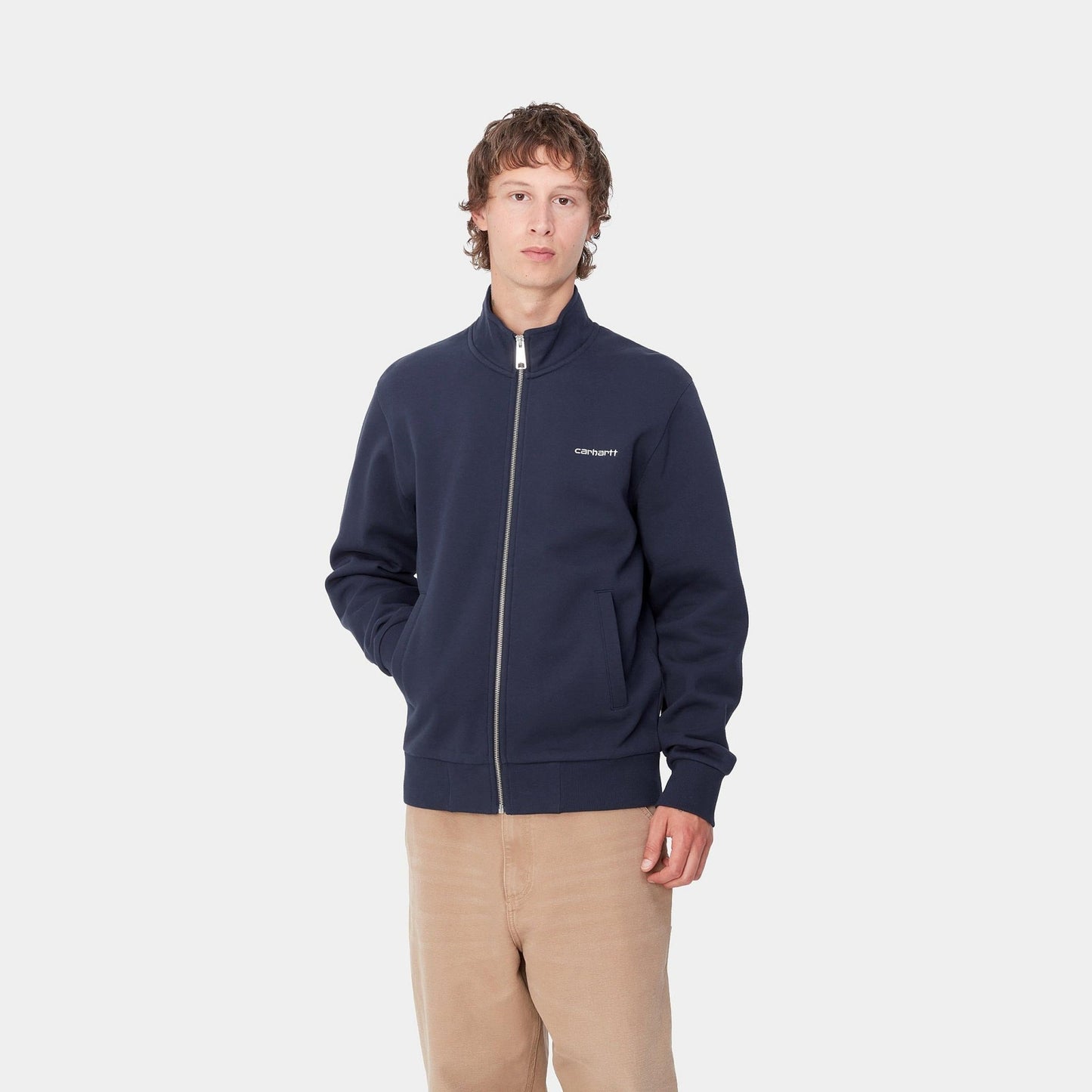 CARHARTT WIP Carhartt Wip Felpa full zip Script Embroidery - Blu - Hubert Humangoods