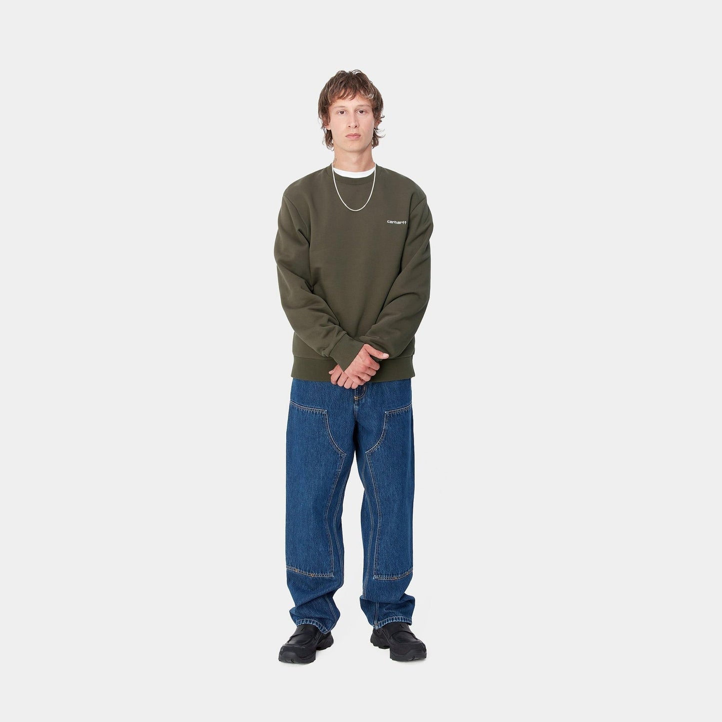 CARHARTT WIP Carhartt Wip Felpa girocollo Script Embroidery - Verde - Hubert Humangoods