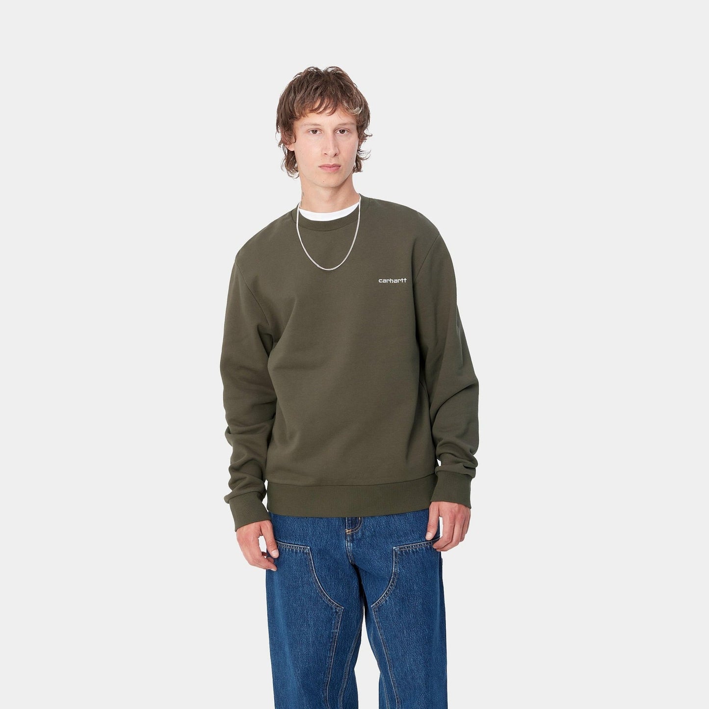 CARHARTT WIP Carhartt Wip Felpa girocollo Script Embroidery - Verde - Hubert Humangoods
