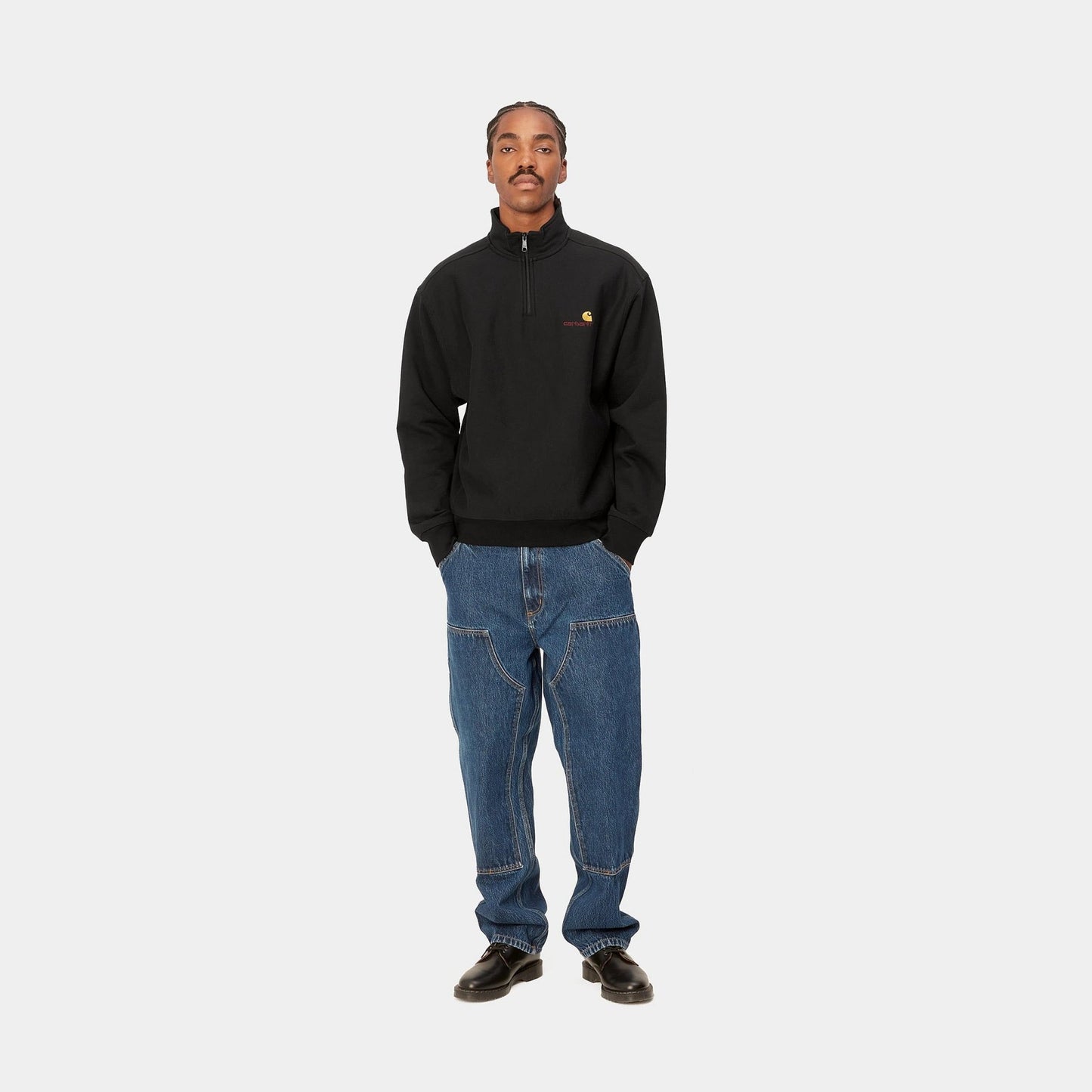 CARHARTT WIP Carhartt Wip Felpa Mezza zip - Nero - Hubert Humangoods