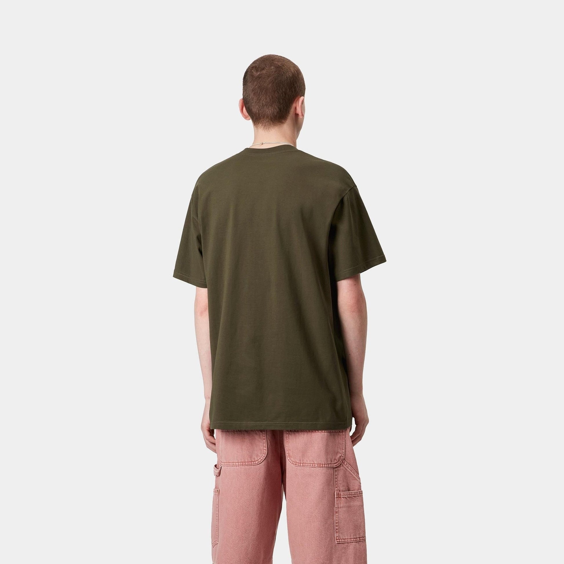 CARHARTT WIP Carhartt Wip T-Shirt Script Embroidery - Verde/Rosa - Hubert Humangoods