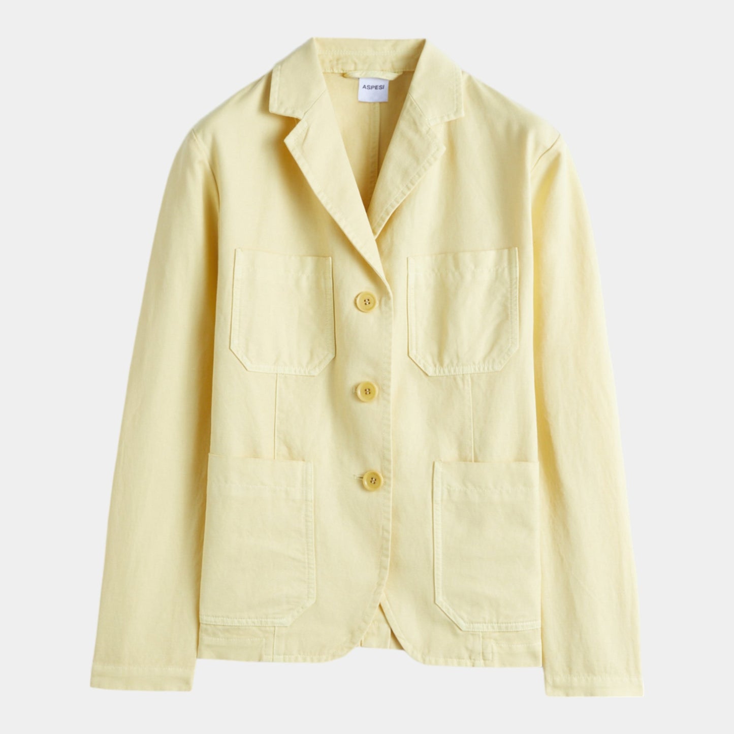 ASPESI Aspesi Giacca in cotone e lino - Giallo - Hubert Humangoods