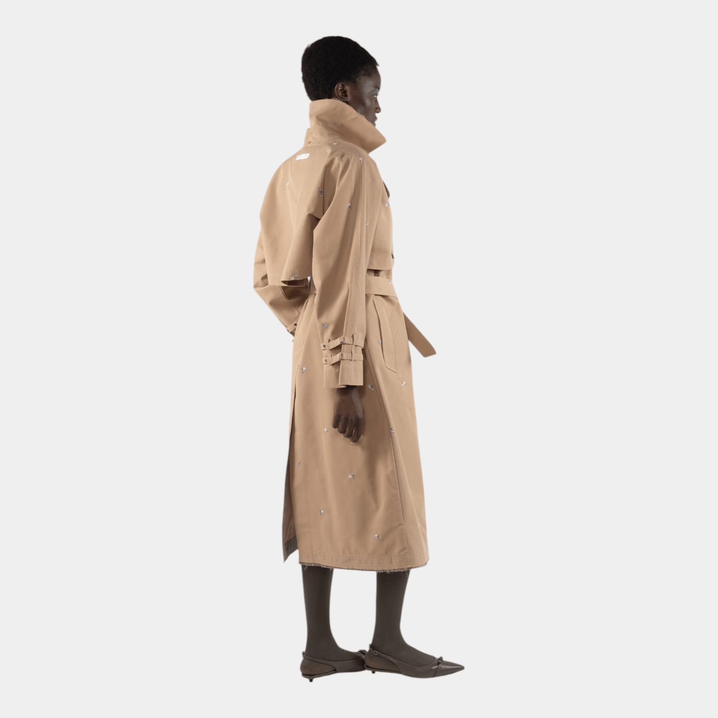 OOF WEAR Oof Wear Trench 2 in 1 con ricami - Beige - Hubert Humangoods
