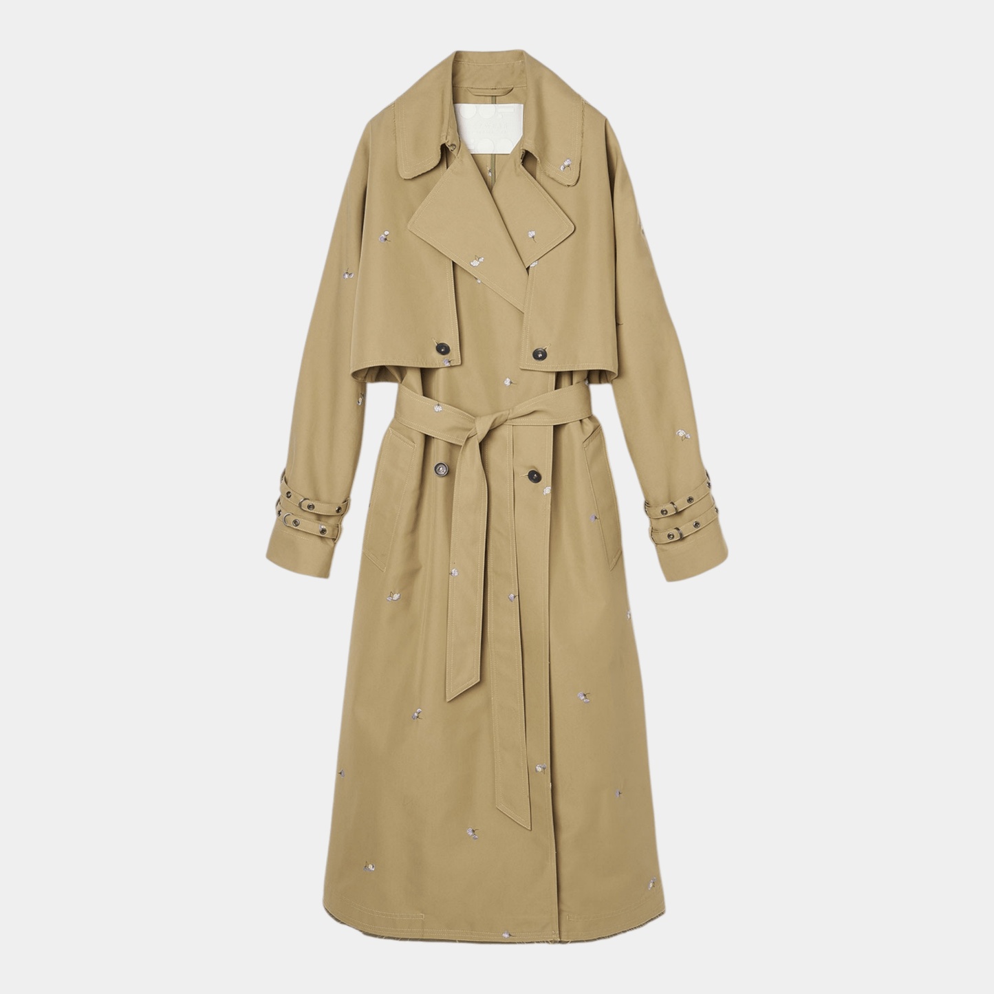 OOF WEAR Oof Wear Trench 2 in 1 con ricami - Beige - Hubert Humangoods