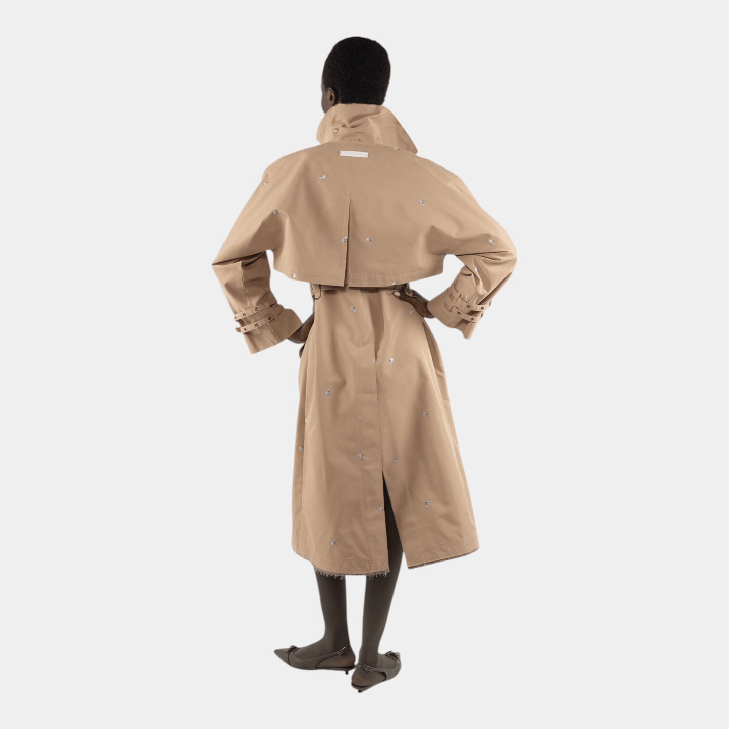OOF WEAR Oof Wear Trench 2 in 1 con ricami - Beige - Hubert Humangoods