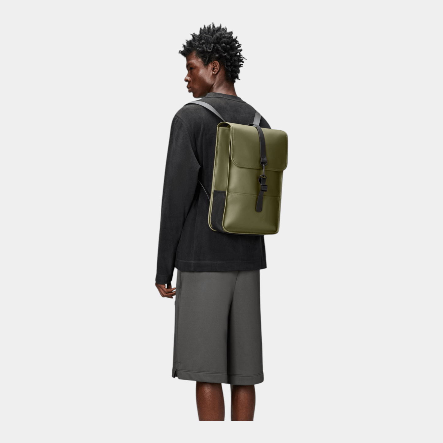 RAINS Rains Zaino Backpack Mini - Verde Metalizzato - Hubert Humangoods