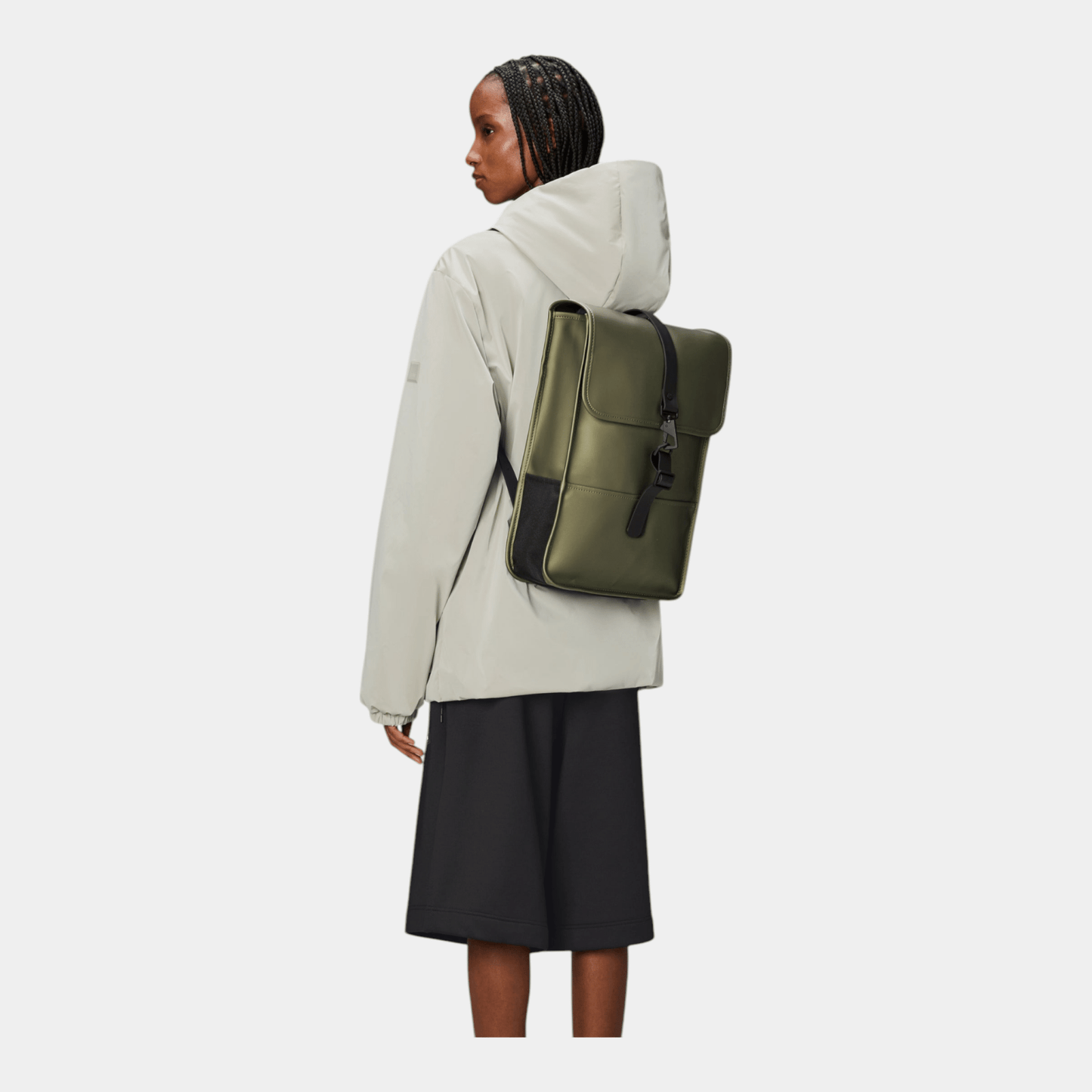 RAINS Rains Zaino Backpack Mini - Verde Metalizzato - Hubert Humangoods
