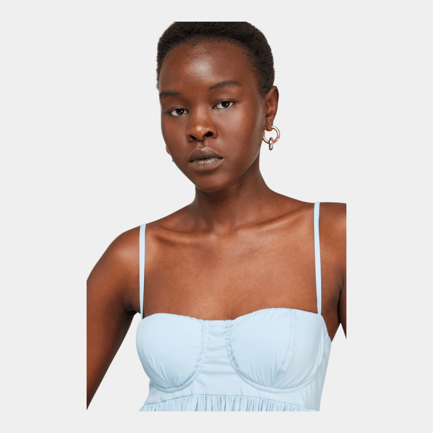 SEMICOUTURE Semicouture Abito Flavia in popeline - Azzurro - Hubert Humangoods