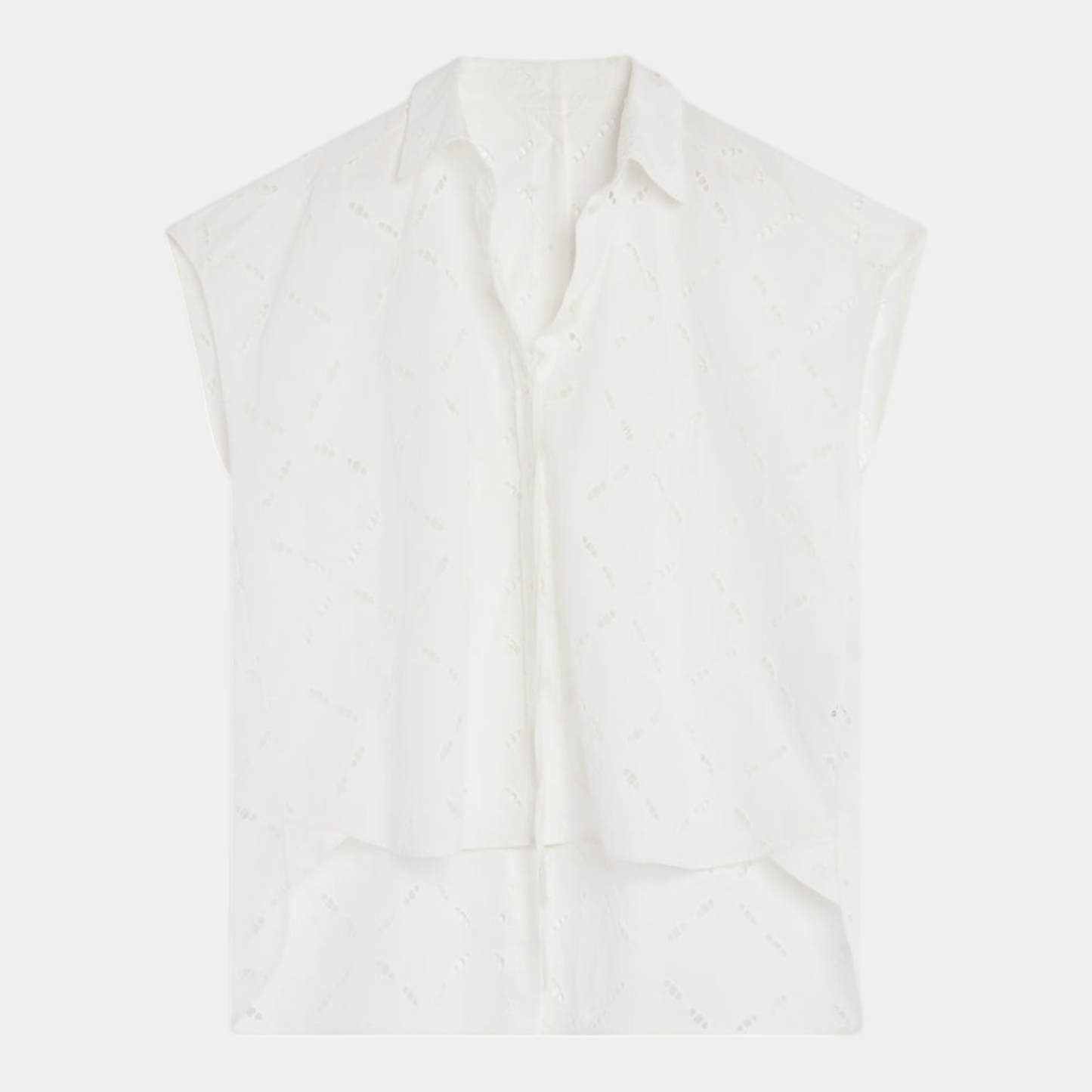 SEMICOUTURE Semicouture Blusa Enrica in sangallo - Bianco - Hubert Humangoods