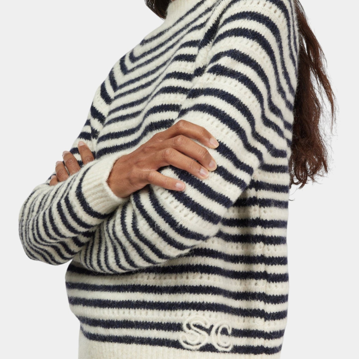 SEMICOUTURE Semicouture Maglia a righe Morgana - Ecru - Hubert Humangoods