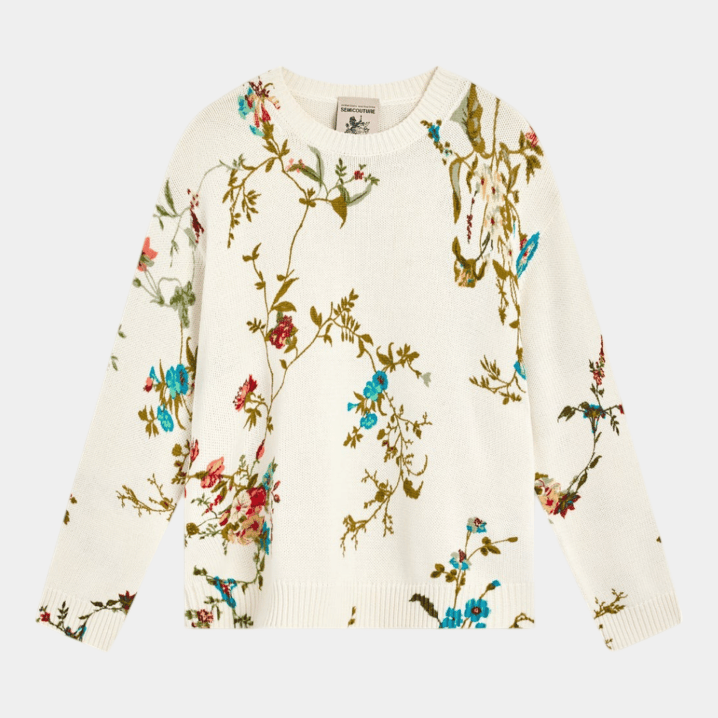 SEMICOUTURE Semicouture Maglia Irenee con stampa - Naturale - Hubert Humangoods
