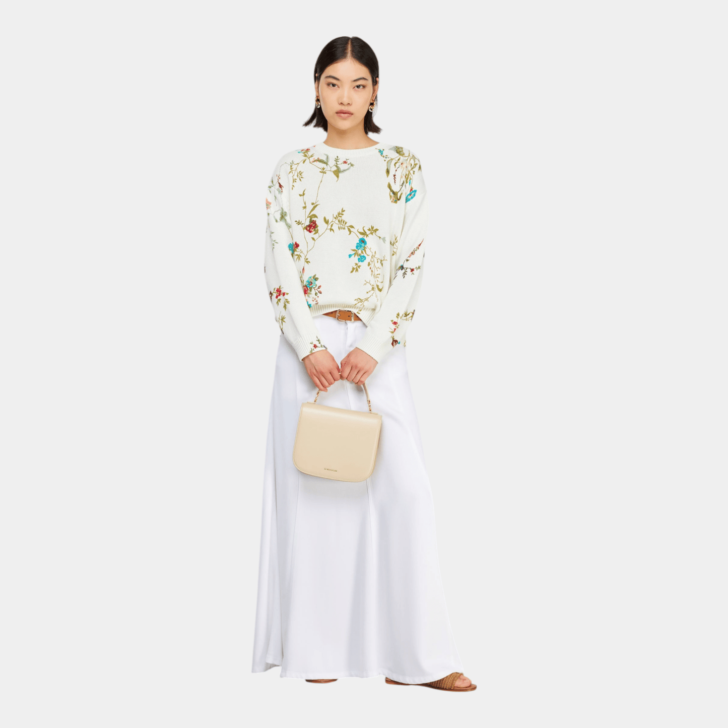 SEMICOUTURE Semicouture Maglia Irenee con stampa - Naturale - Hubert Humangoods