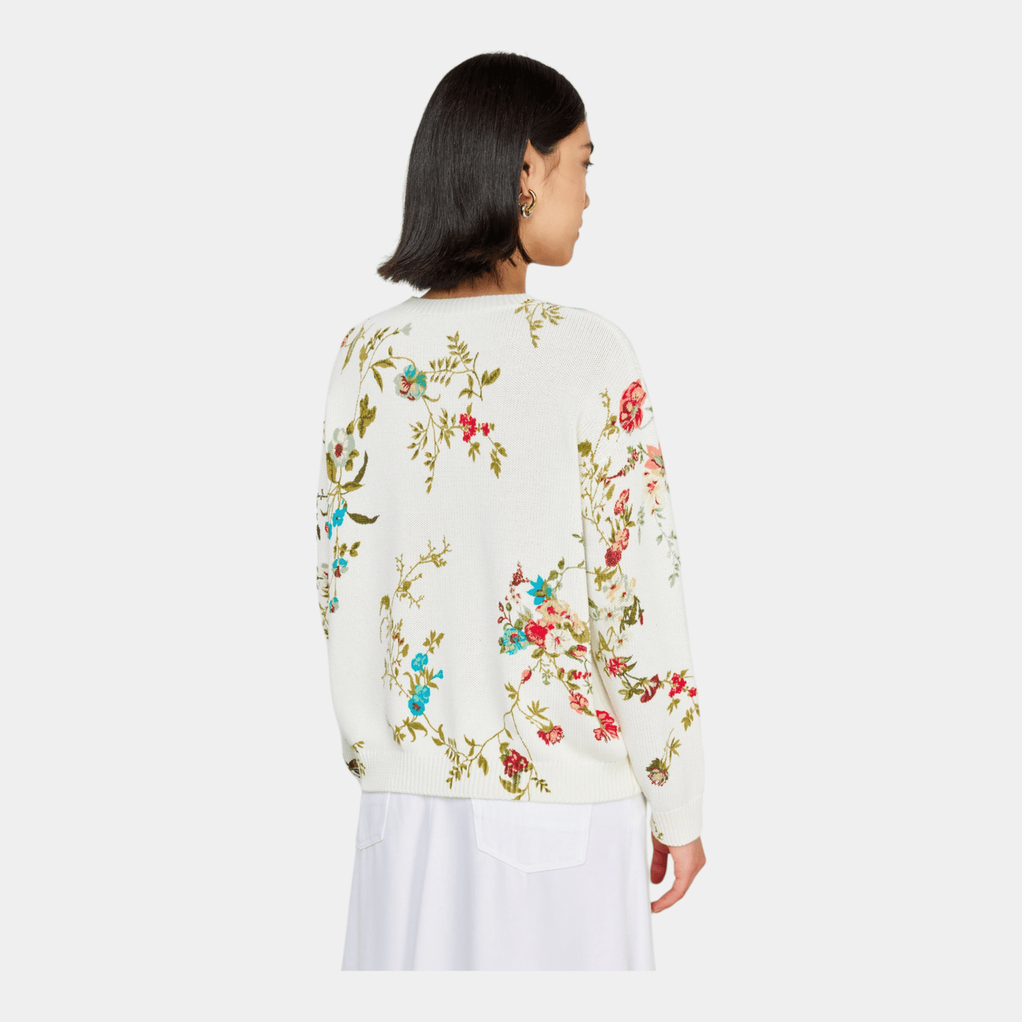 SEMICOUTURE Semicouture Maglia Irenee con stampa - Naturale - Hubert Humangoods