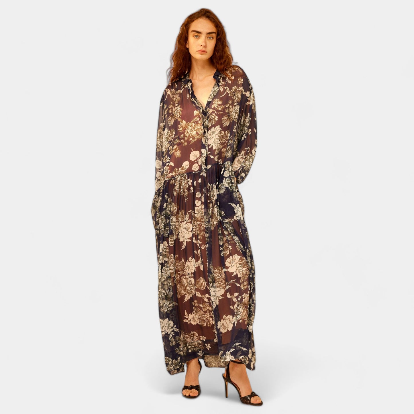 SEMICOUTURE Semicouture Abito stampa Botanic - Blu - Hubert Humangoods