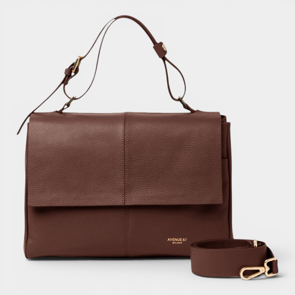 Avenue 67 Borsa Elettra Task con patta - Marrone