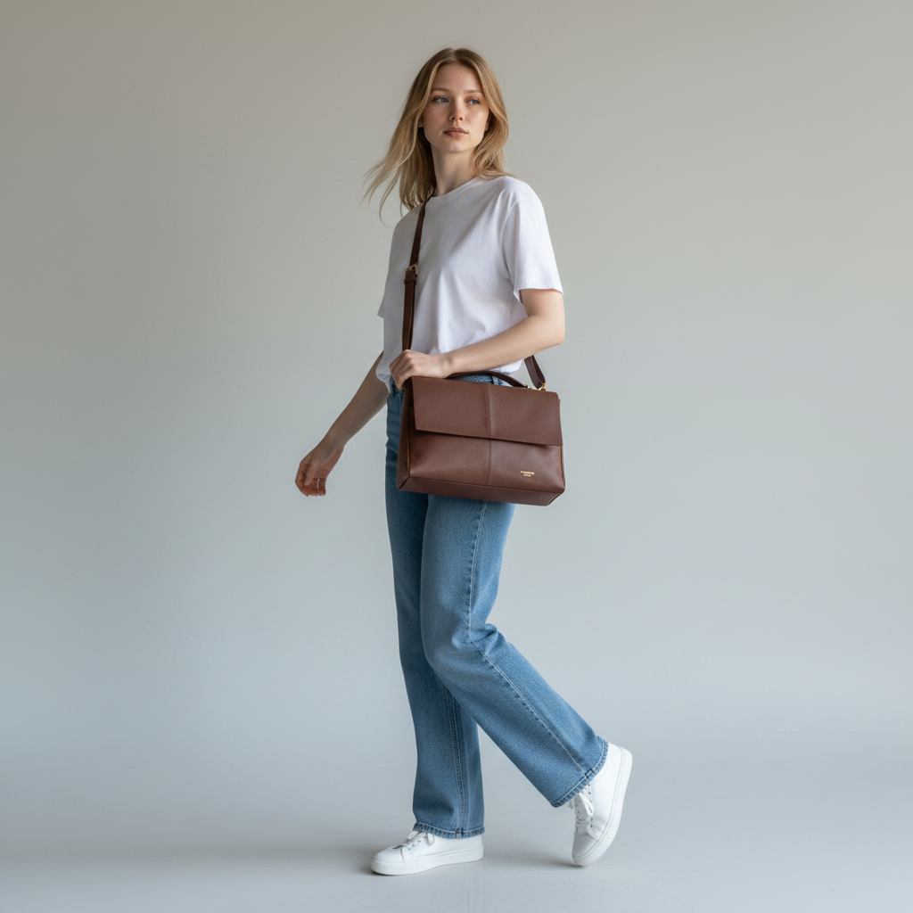 Avenue 67 Borsa Elettra Task con patta - Marrone