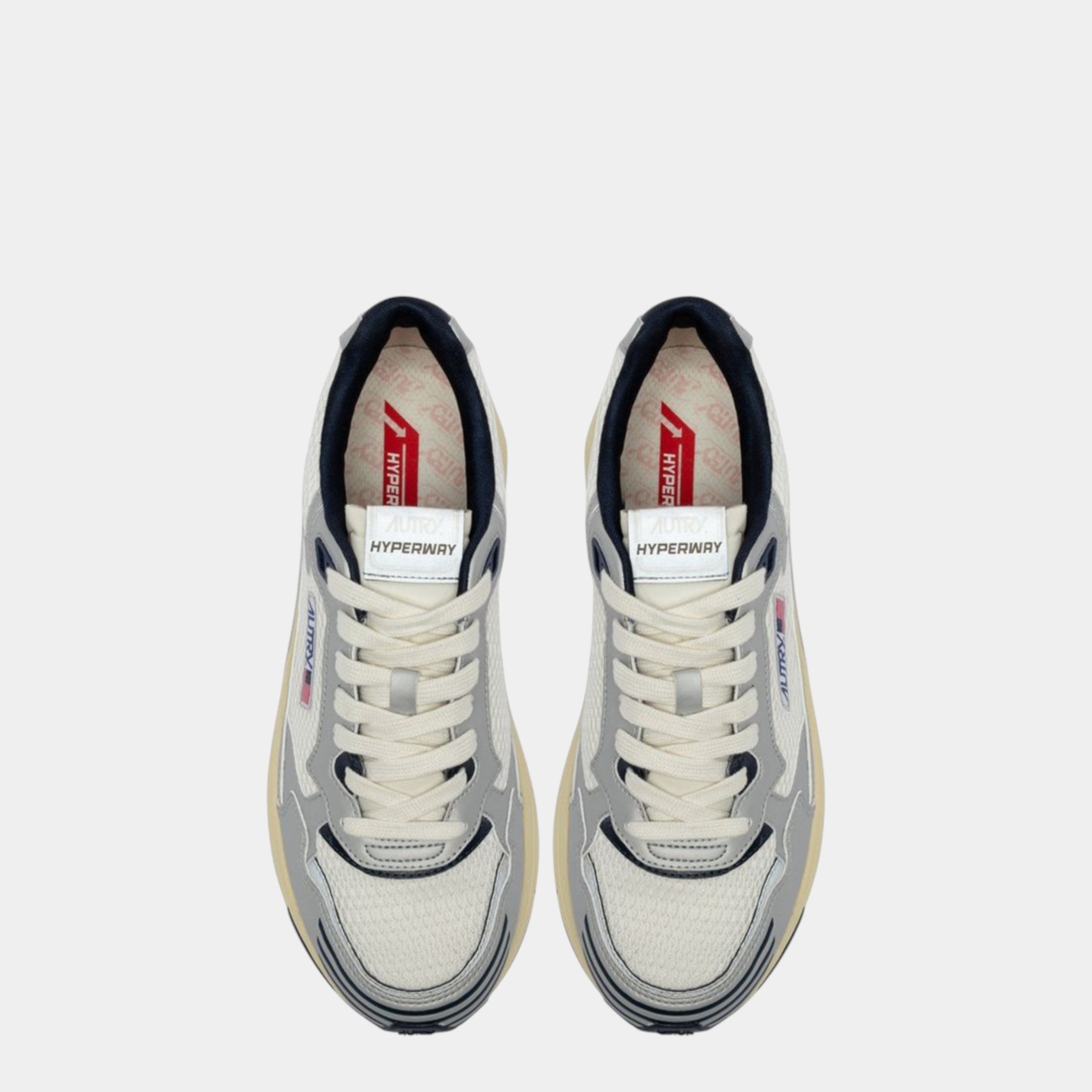 Autry Sneakers Hyperway in mesh e pelle - Bianco/Argento/Blu