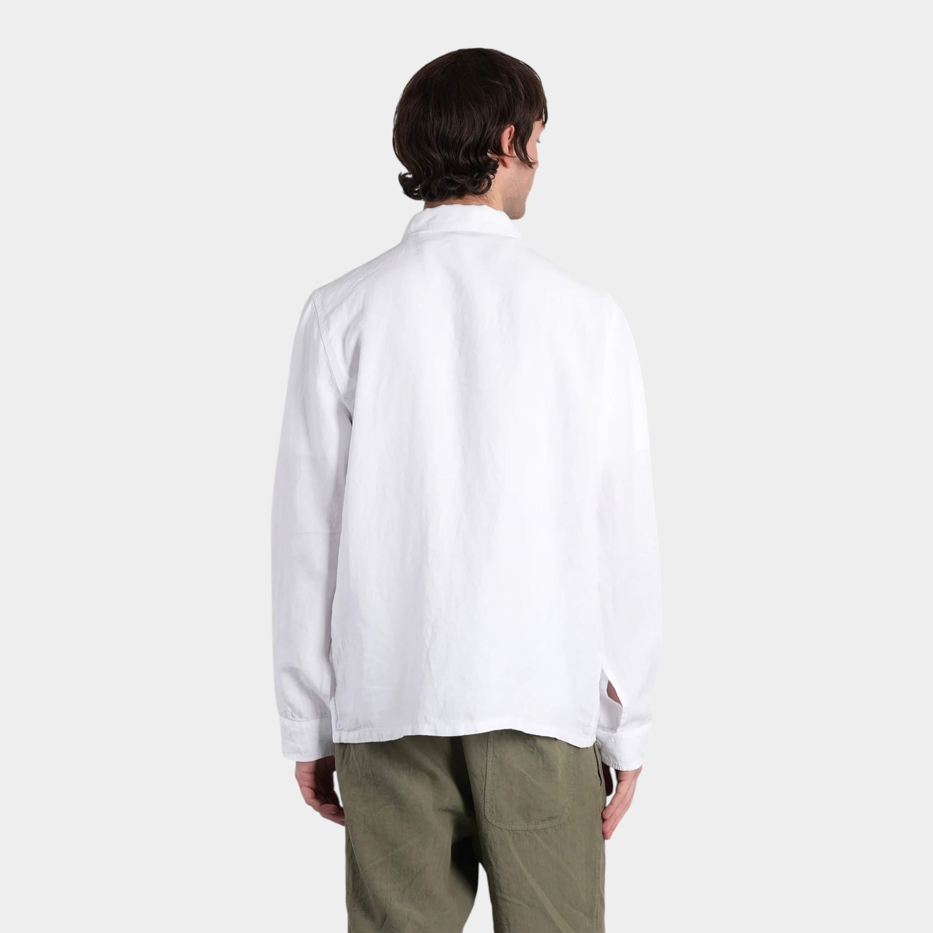 Aspesi Camicia in lino con tasconi  Ri-Capa - Bianco