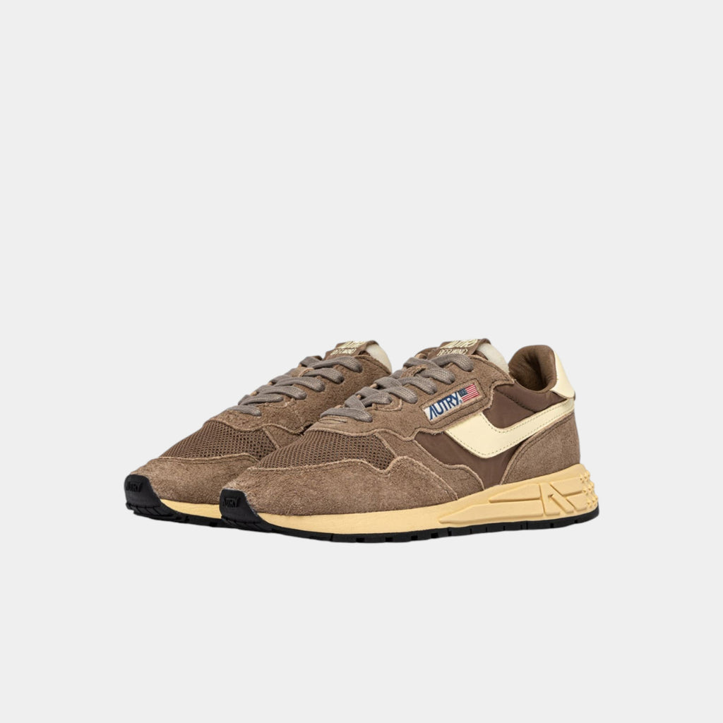 Autry Sneakers Reelwind in Nylon e Suede - Cioccolato