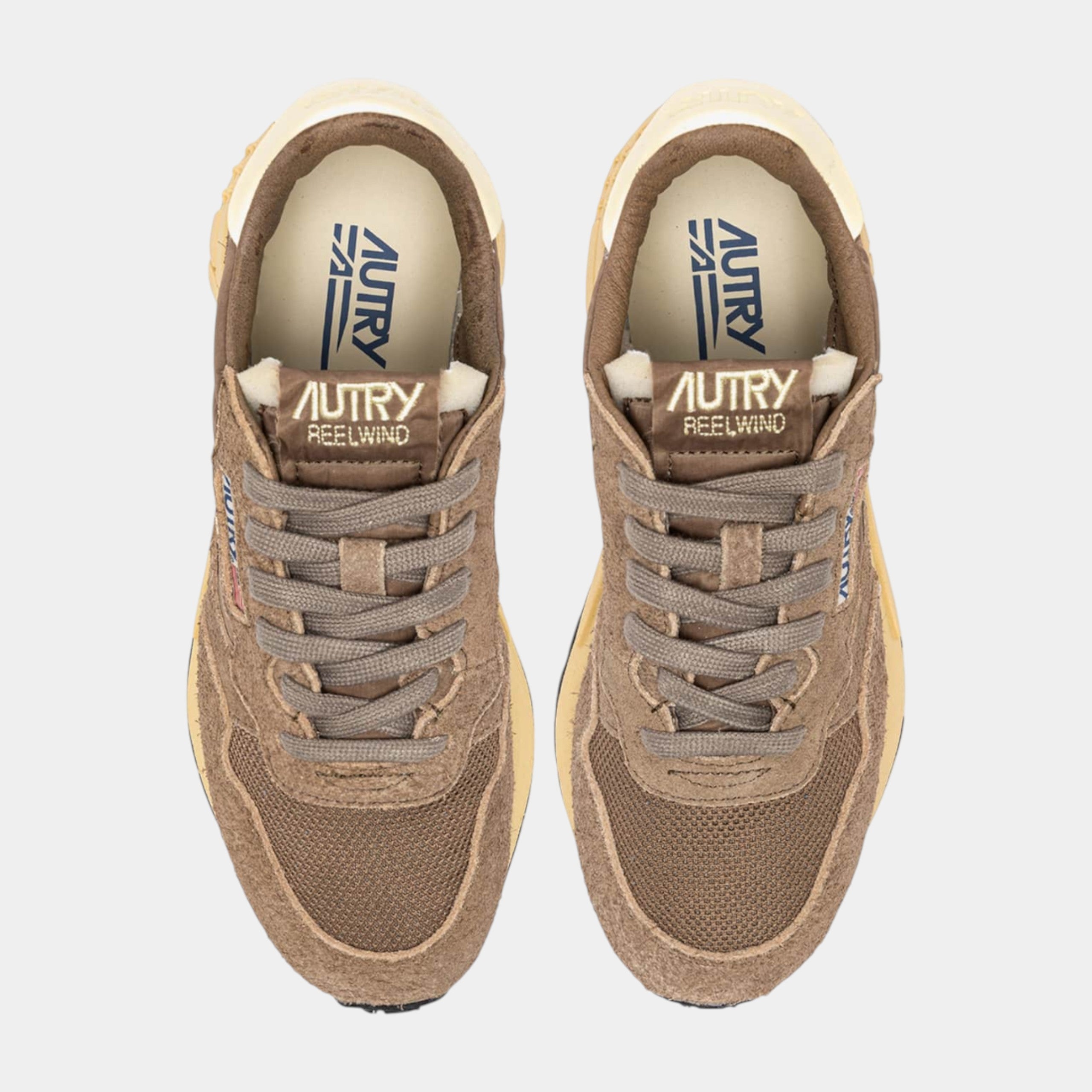 Autry Sneakers Reelwind in Nylon e Suede - Cioccolato