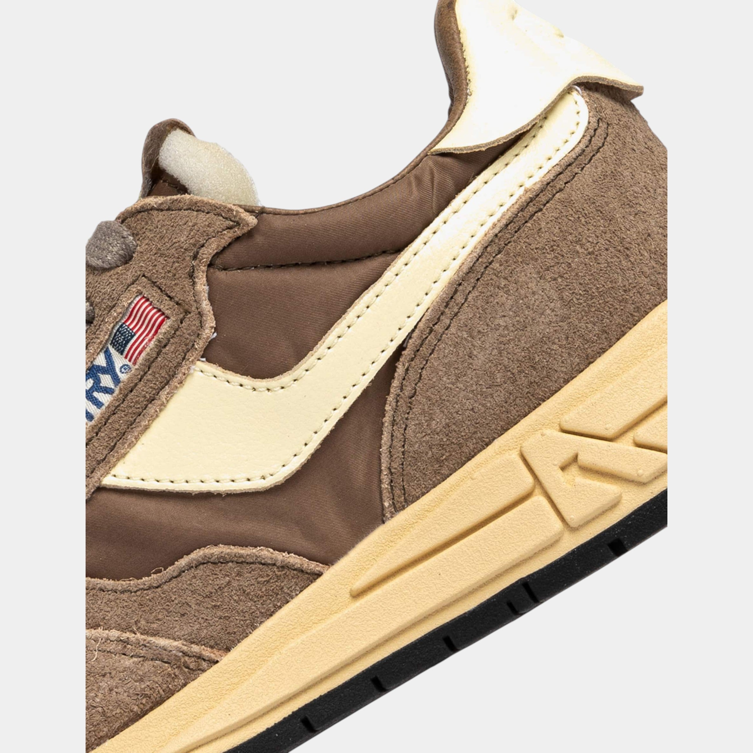 Autry Sneakers Reelwind in Nylon e Suede - Cioccolato