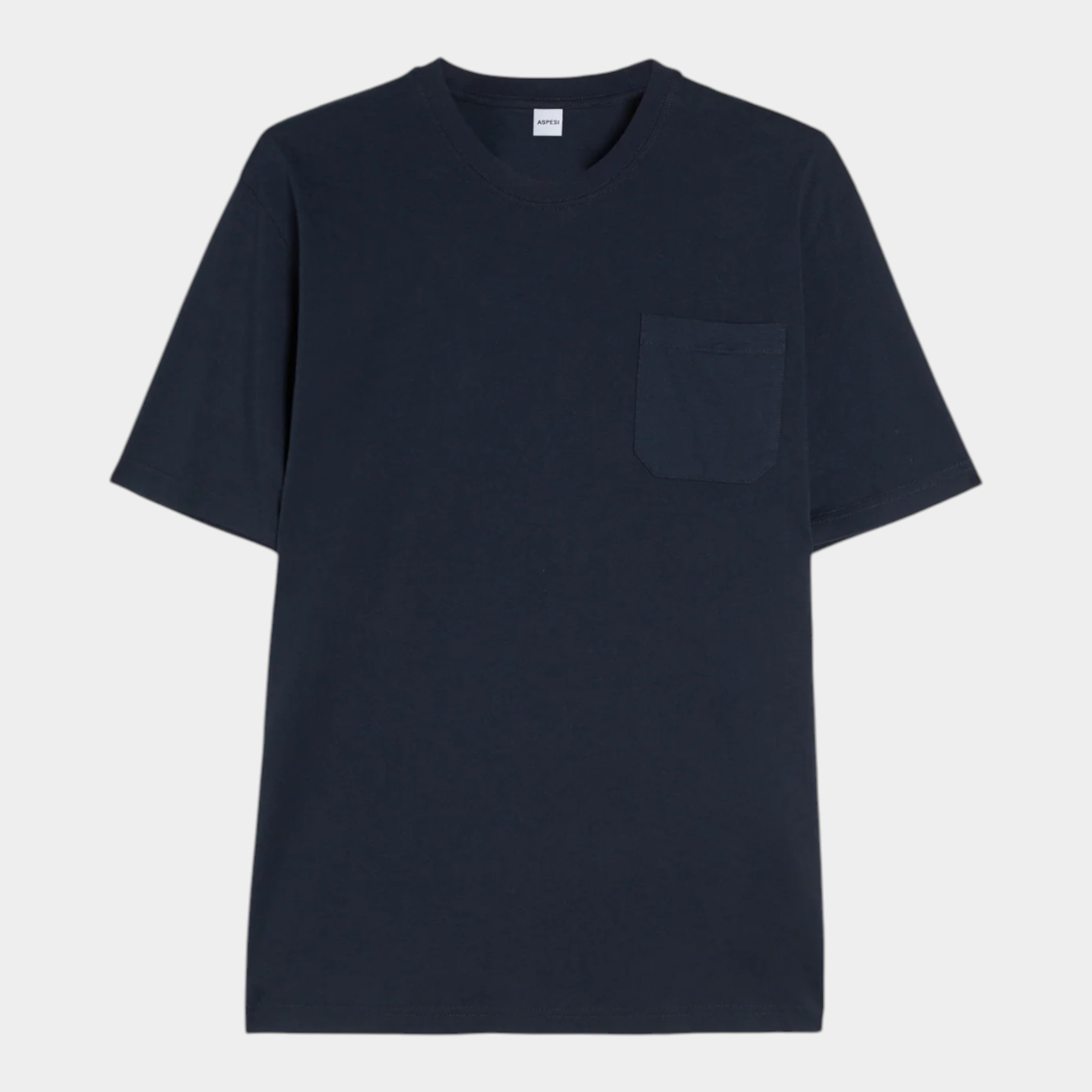 Aspesi Tee shirt con taschino in jersey di cotone - Blu