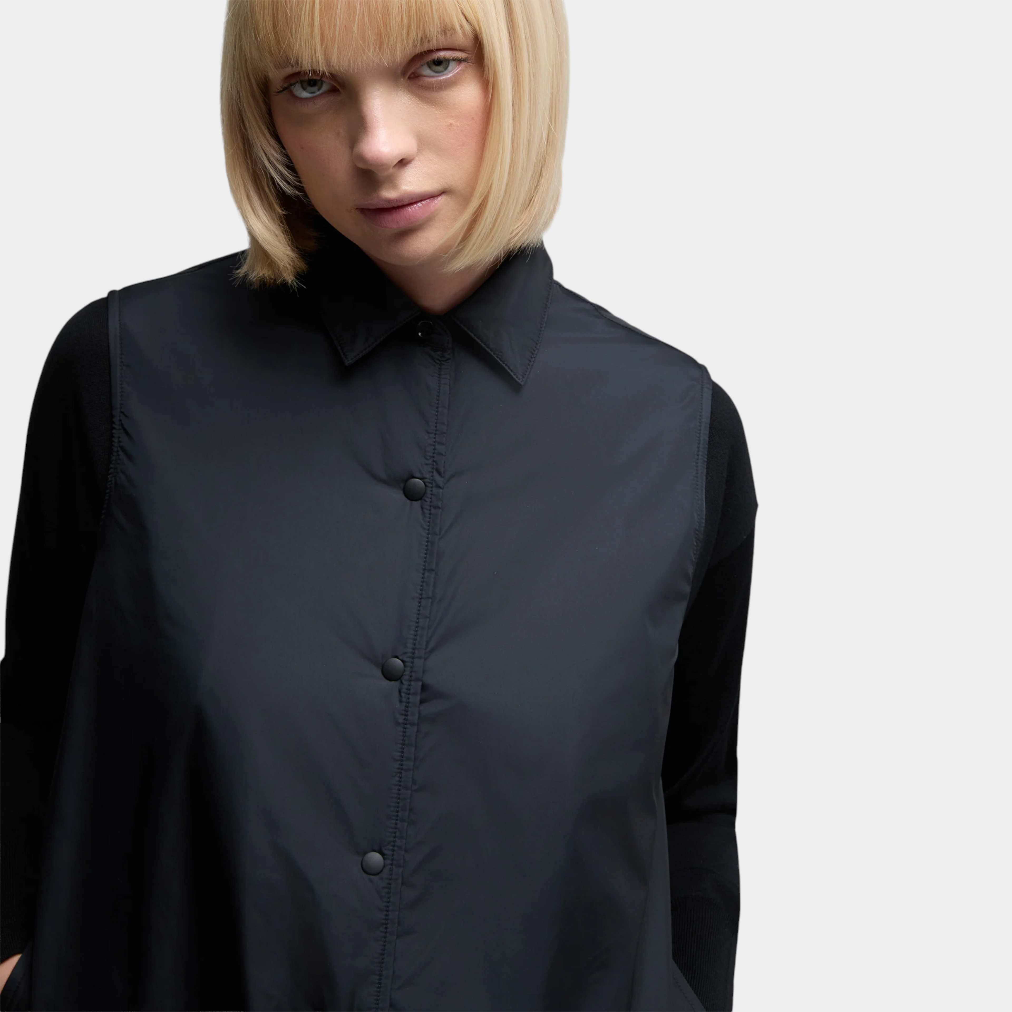 Aspesi Gilet Dot in nylon - Nero