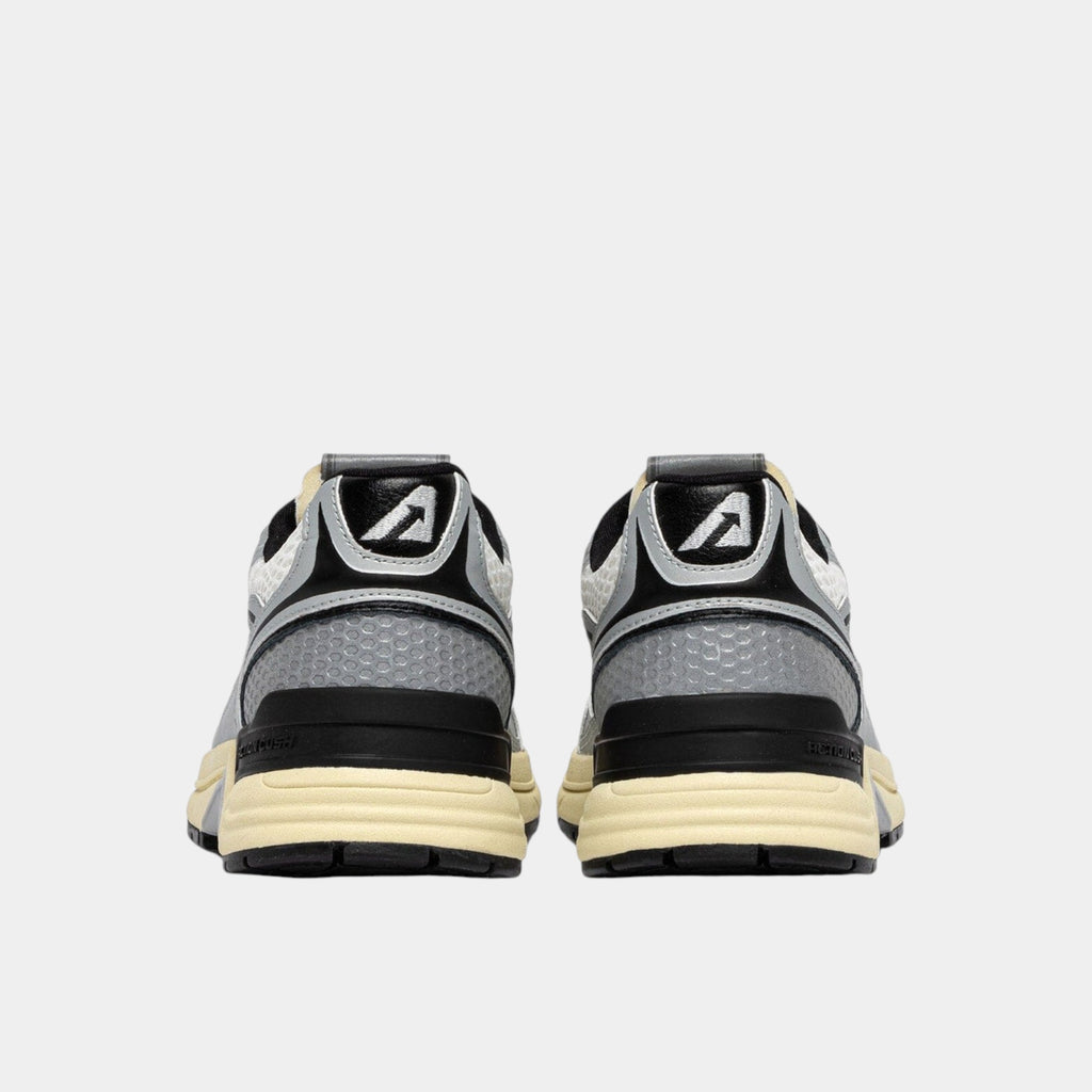 Autry Sneakers Hyperway in mesh e pelle - Bianco/Argento/Nero