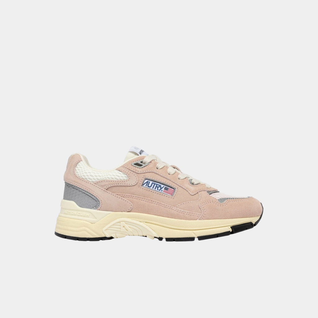 Autry Sneakers Hyperway in mesh e suede - Rosa chiaro