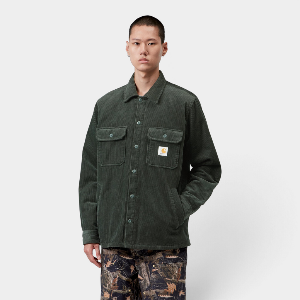 Carhartt Wip Overshirt Whitsome in velluto a coste - Verde
