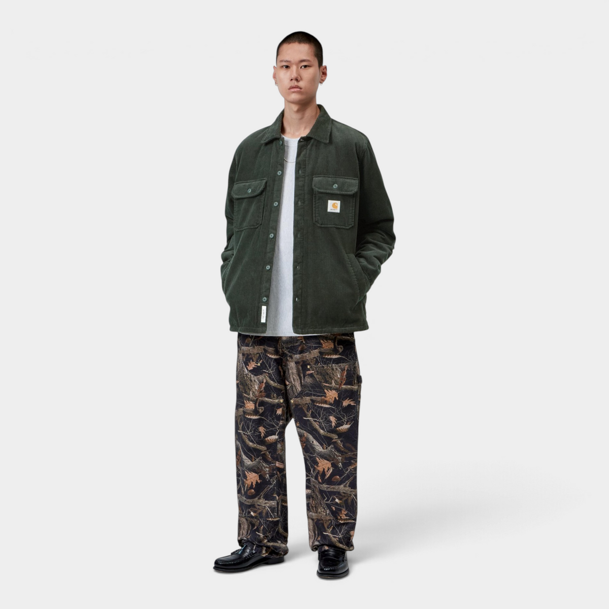 Carhartt Wip Overshirt Whitsome in velluto a coste - Verde